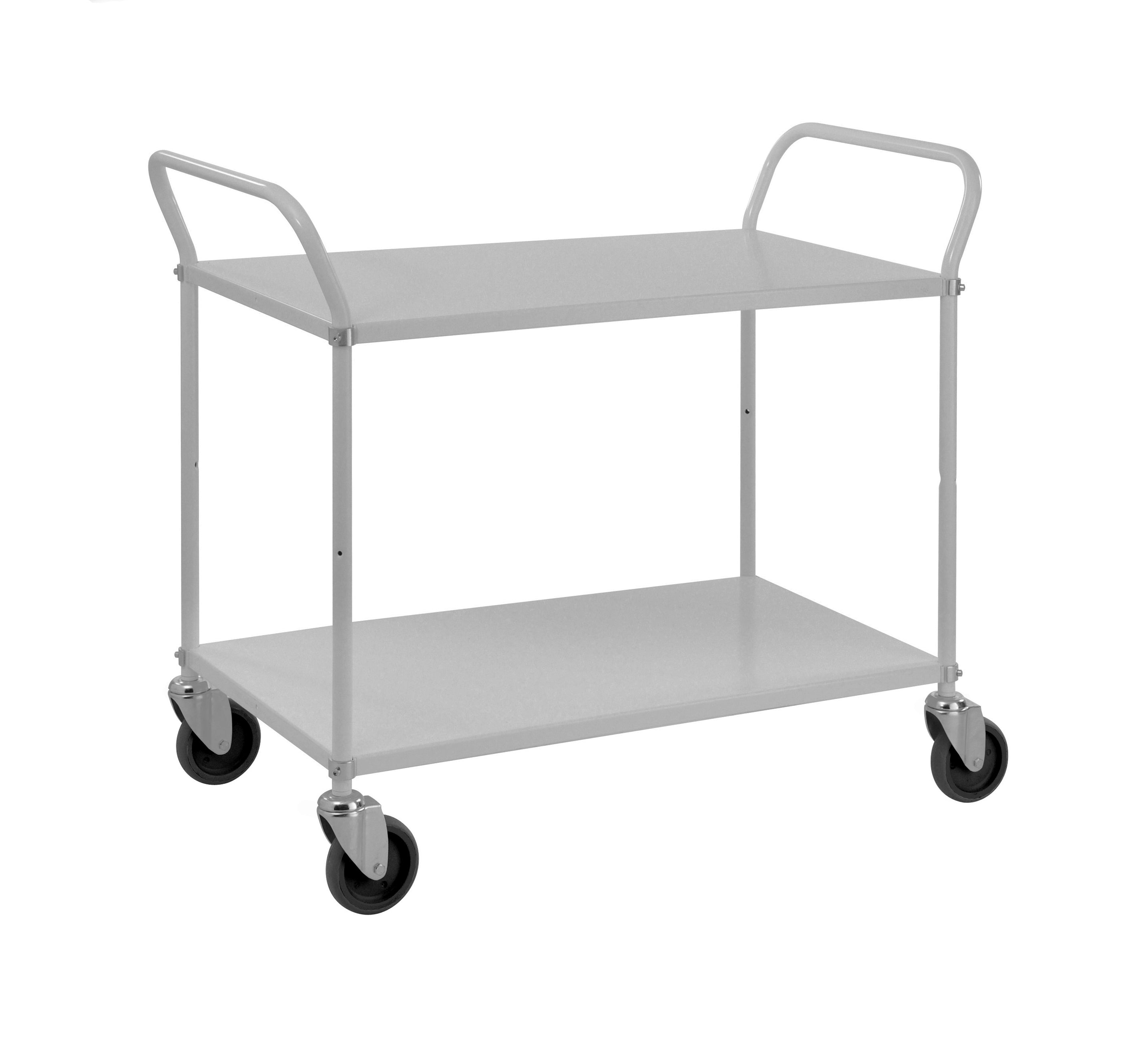 Sheet metal trolley, 2 shelves Grey KM4147-ZERO Kongamek