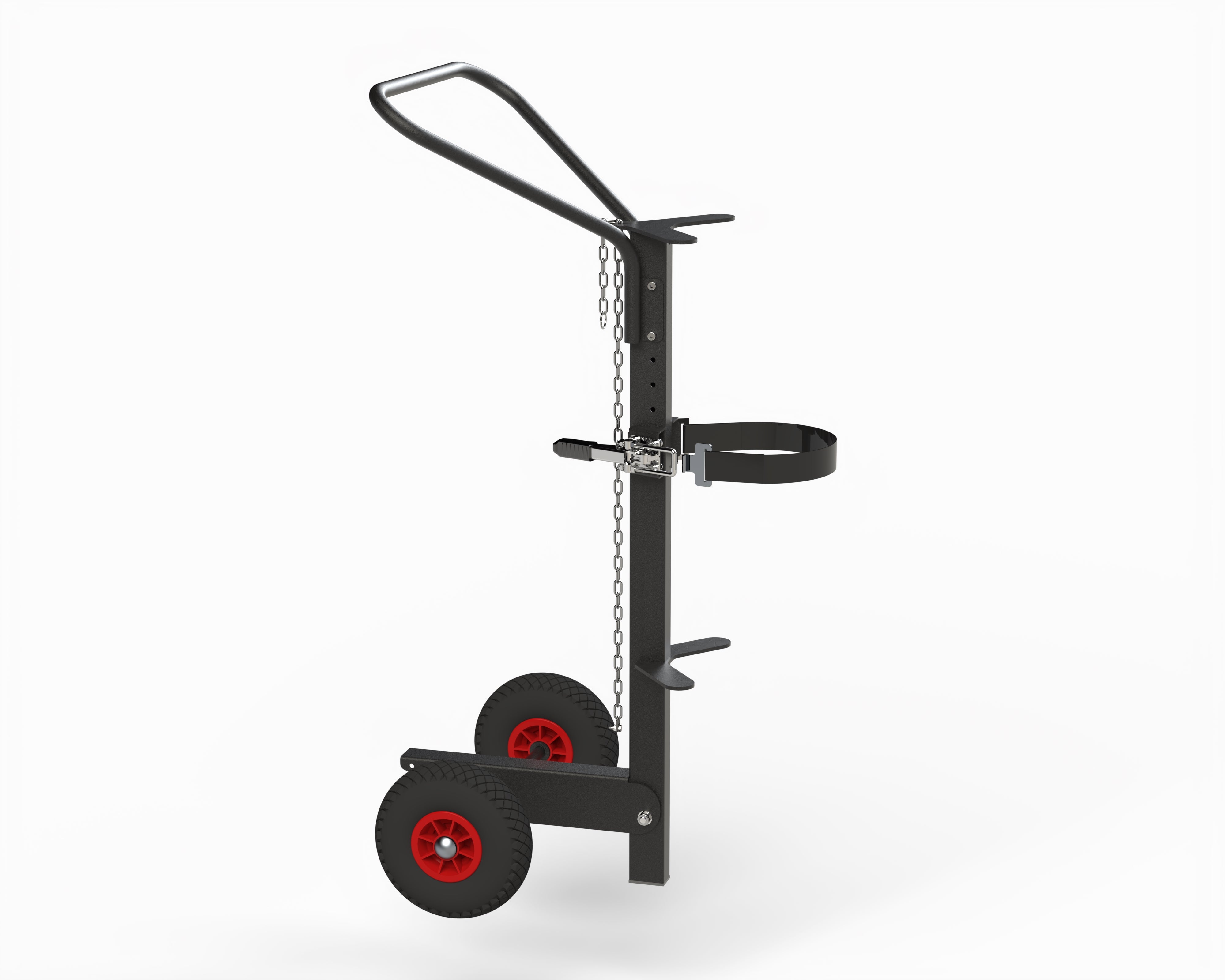 Dark gray ergonomic cylinder cart 530 x 520 x 1200 Kongamek