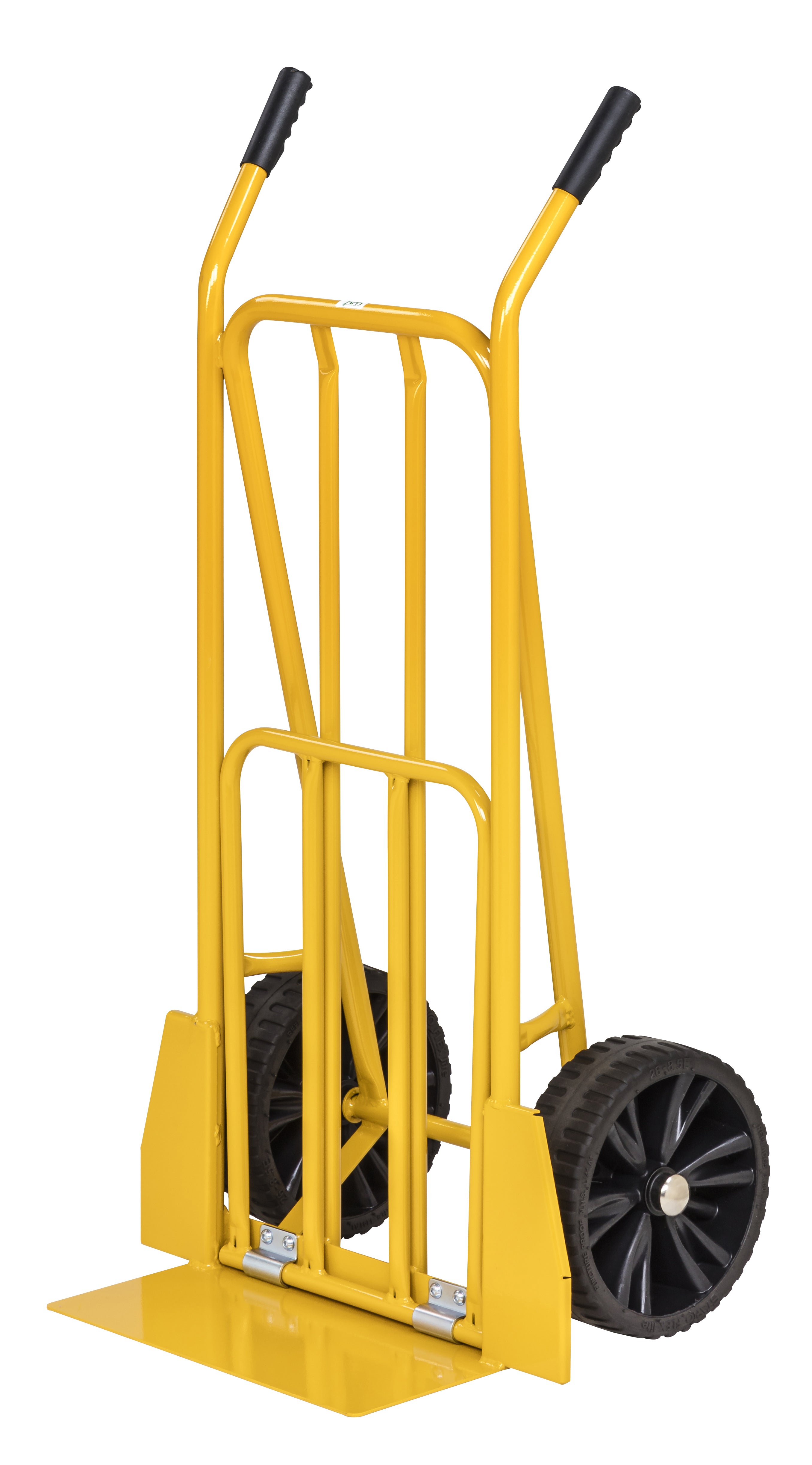 Yellow folding luggage cart - 800 x 560 x 1125 - KM104-PL Kongamek