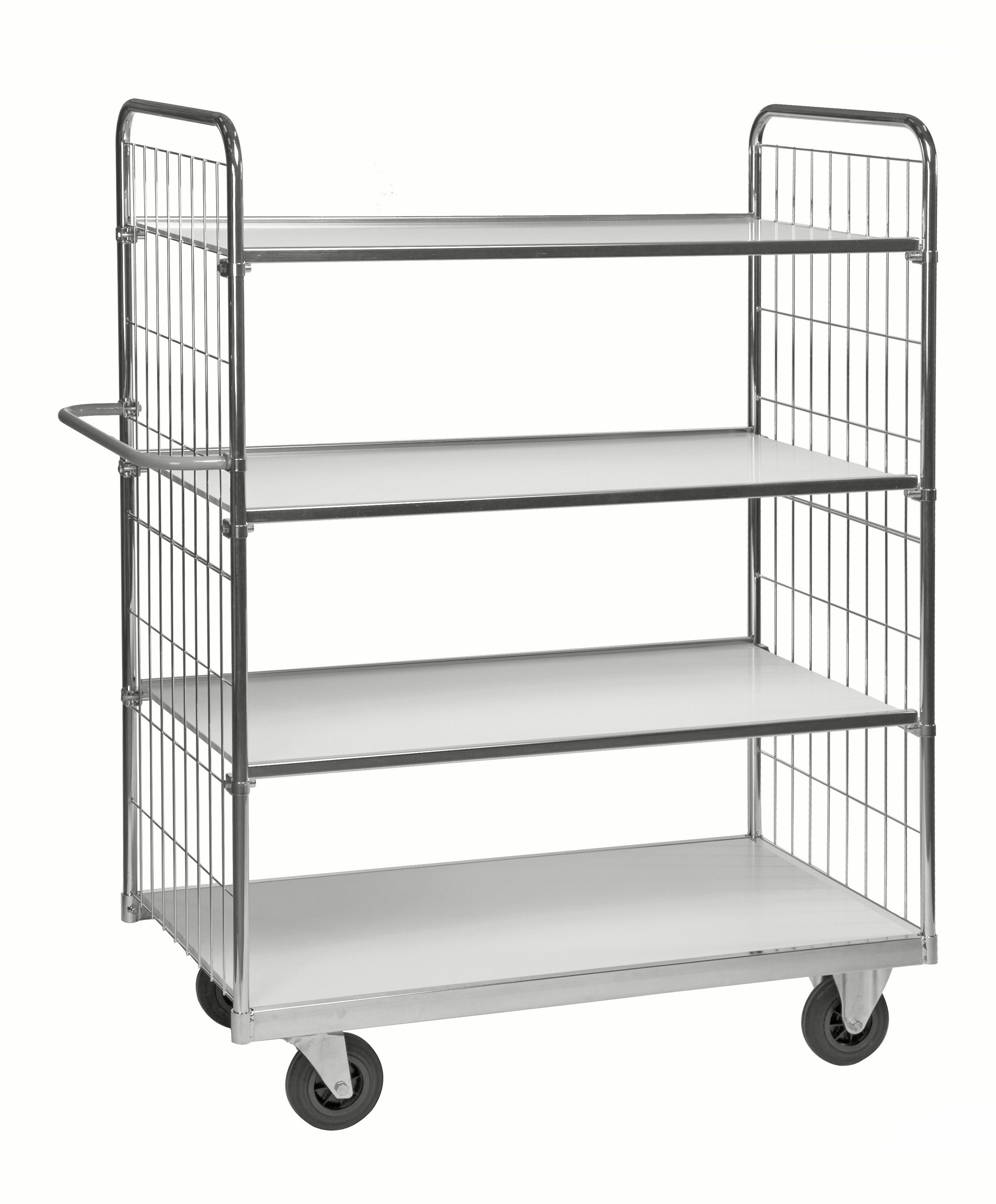 Flexible shelf trolley 4 swivel castors L x W x H 1790 x 650 x 1695 mm Kongamek