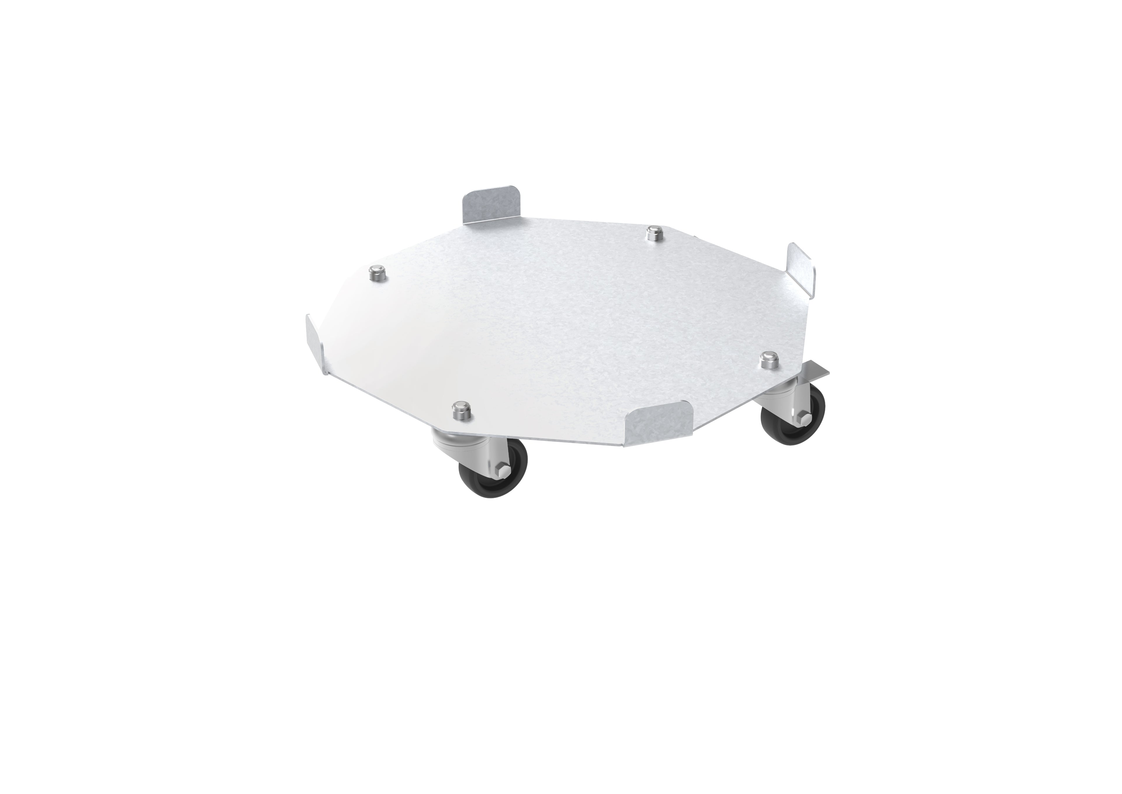 Wheel frame for 70L 4 swivel castors 378x376x95mm - Kongamek