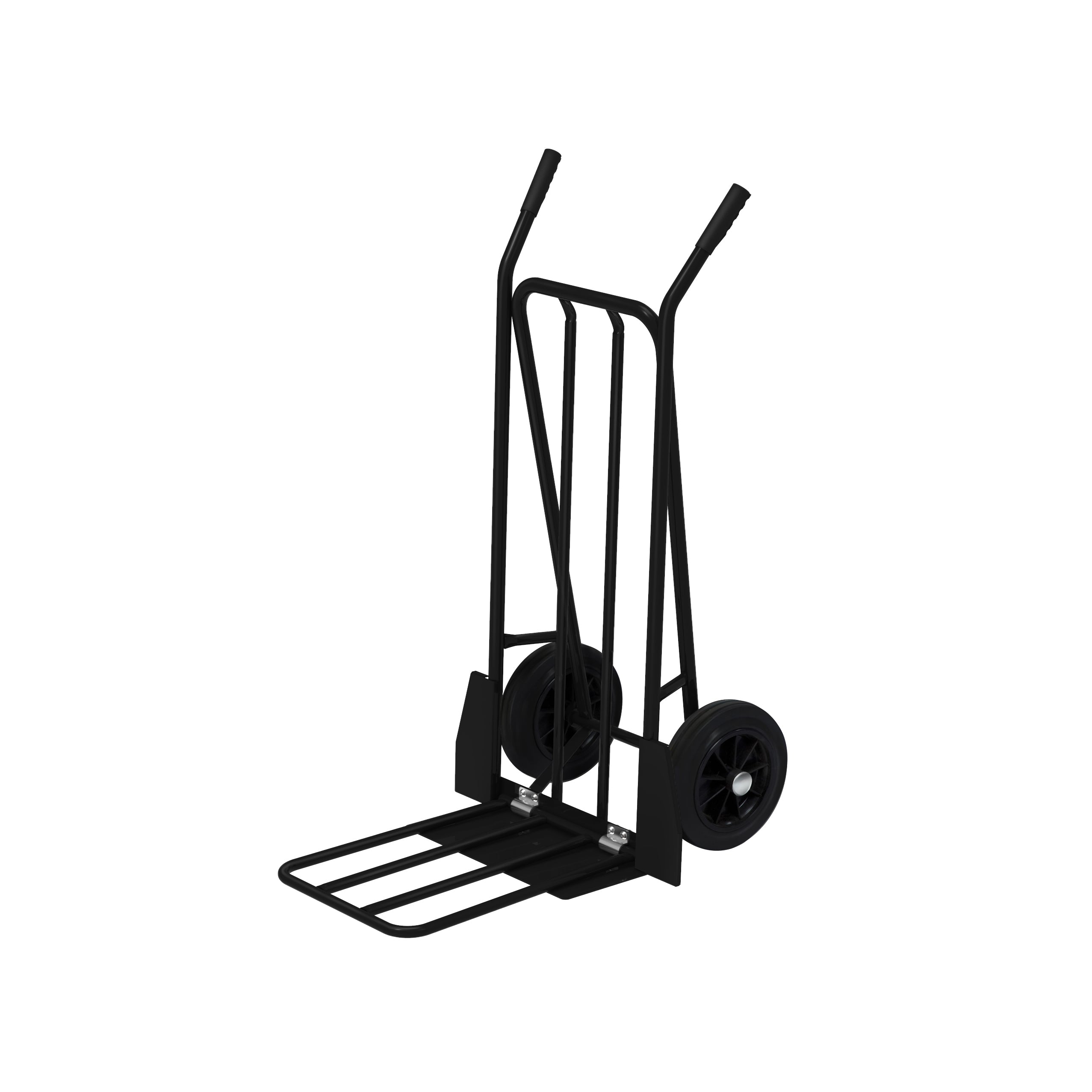 Black folding luggage cart - 780 x 555 x 1110 - KM103-S Kongamek