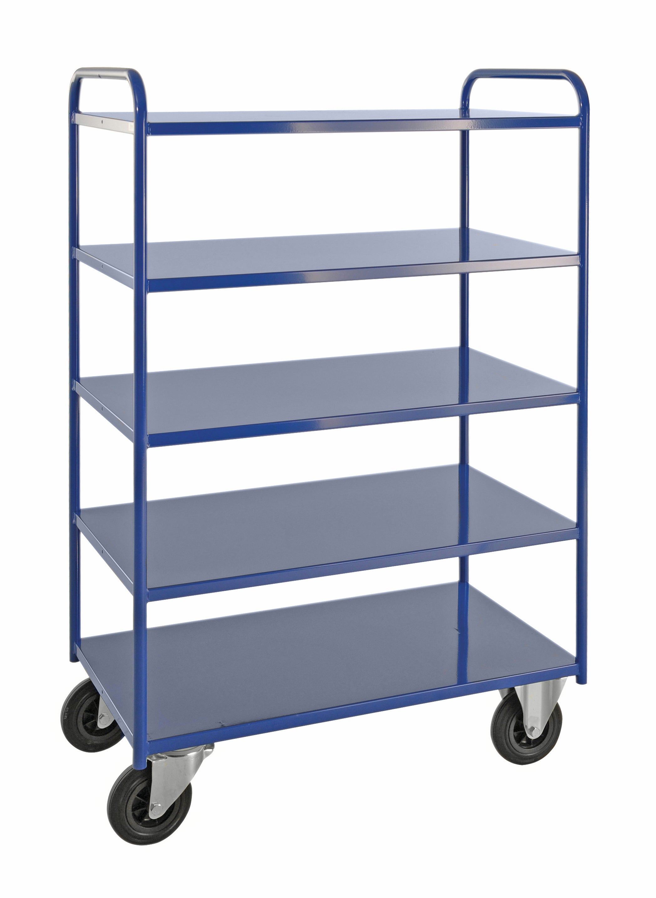 Shelf trolley 5 levels, fully welded Blue KM4150-BB Kongamek