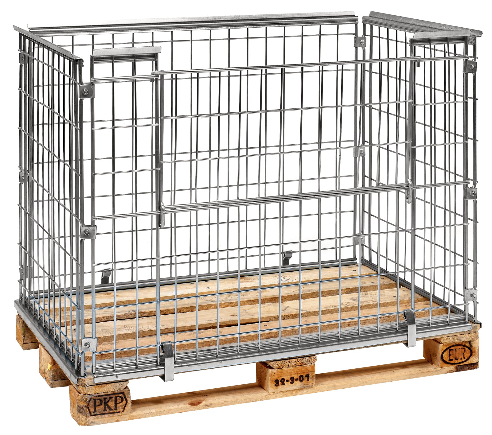 Electro galvanised pallet frame 1220 x 820 x 870 Kongamek