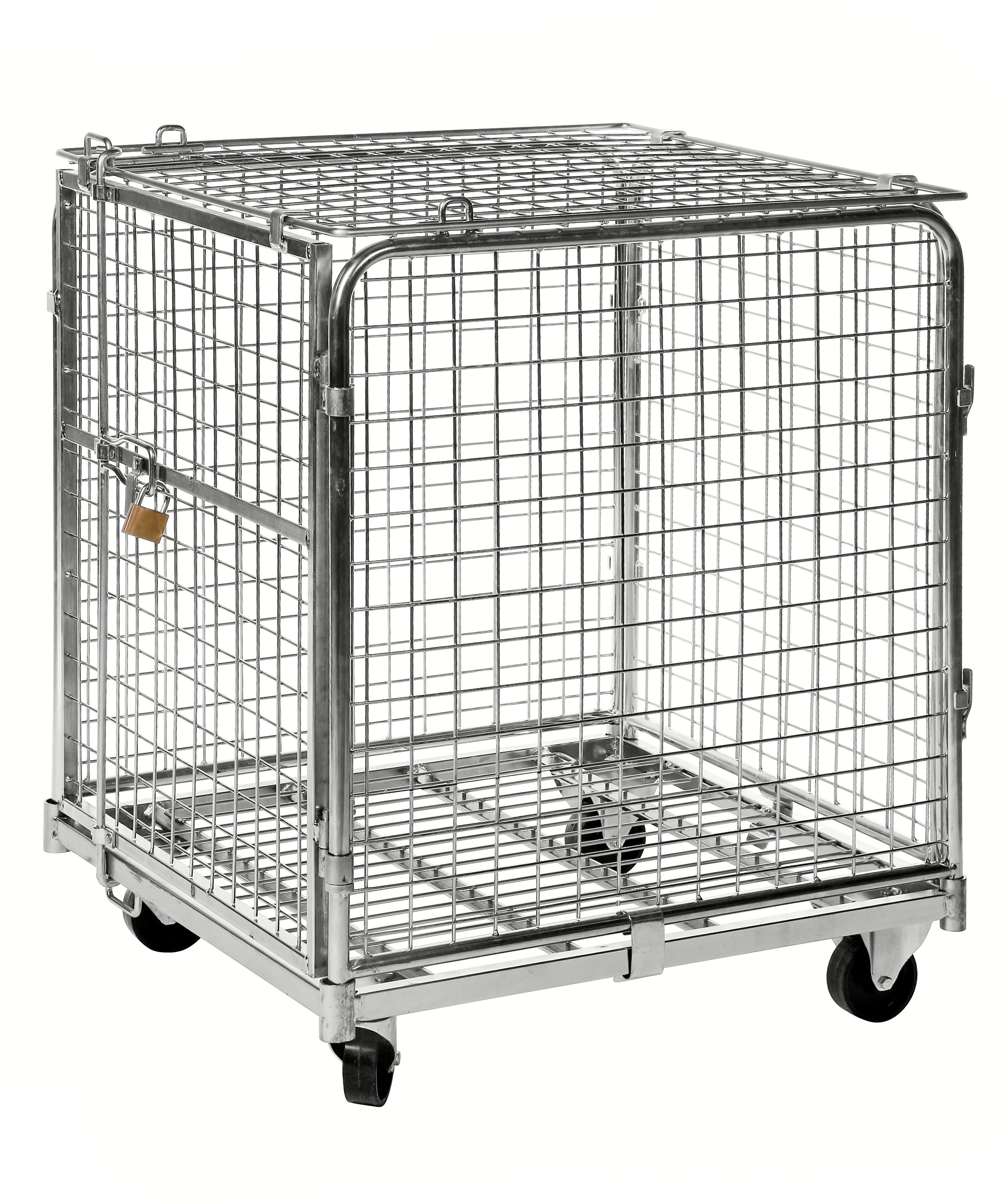 Safety container with brake Electro galvanised 720 x 830 x 1840 capacity 400Kg