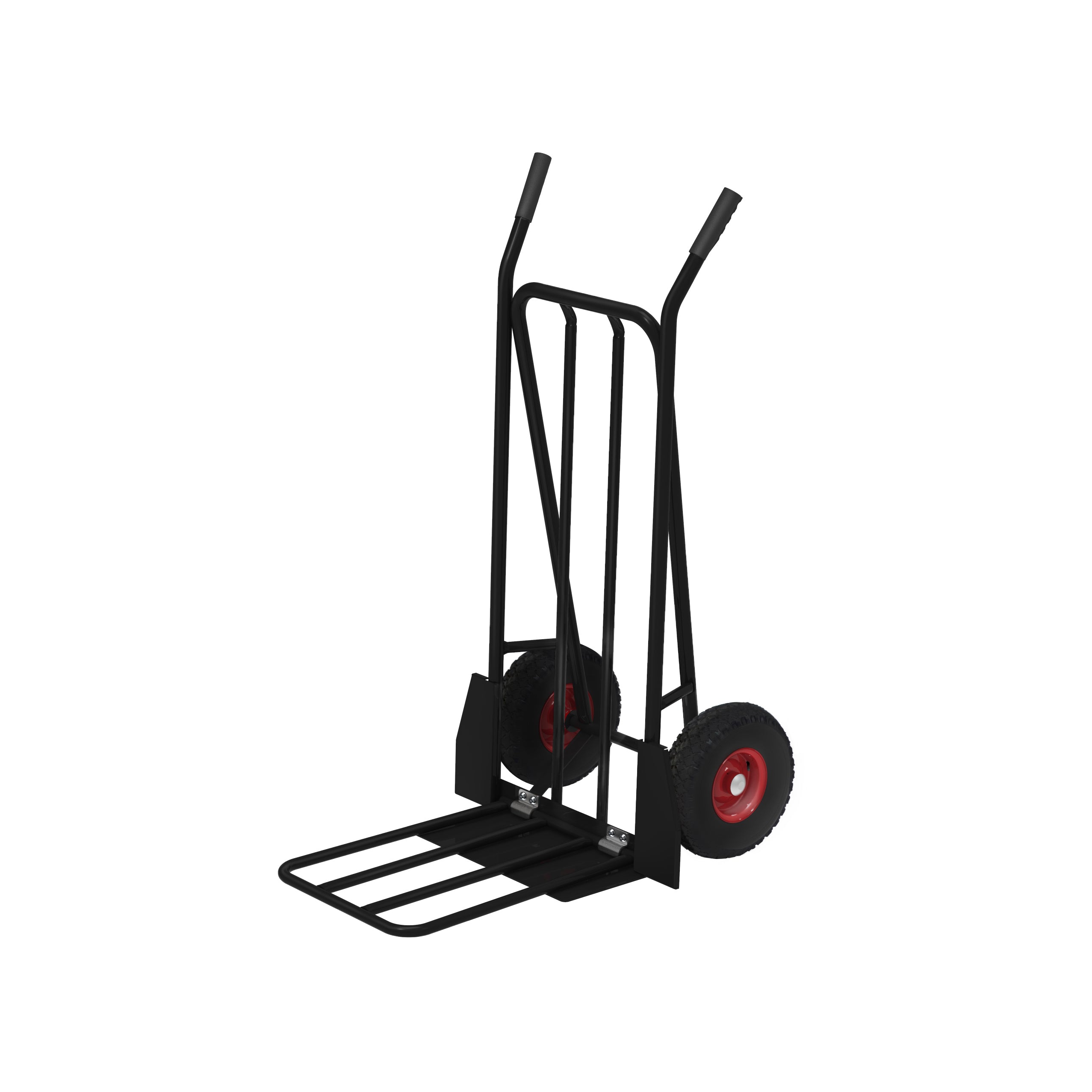 Black folding luggage cart - 780 x 555 x 1110 - KM104-S Kongamek