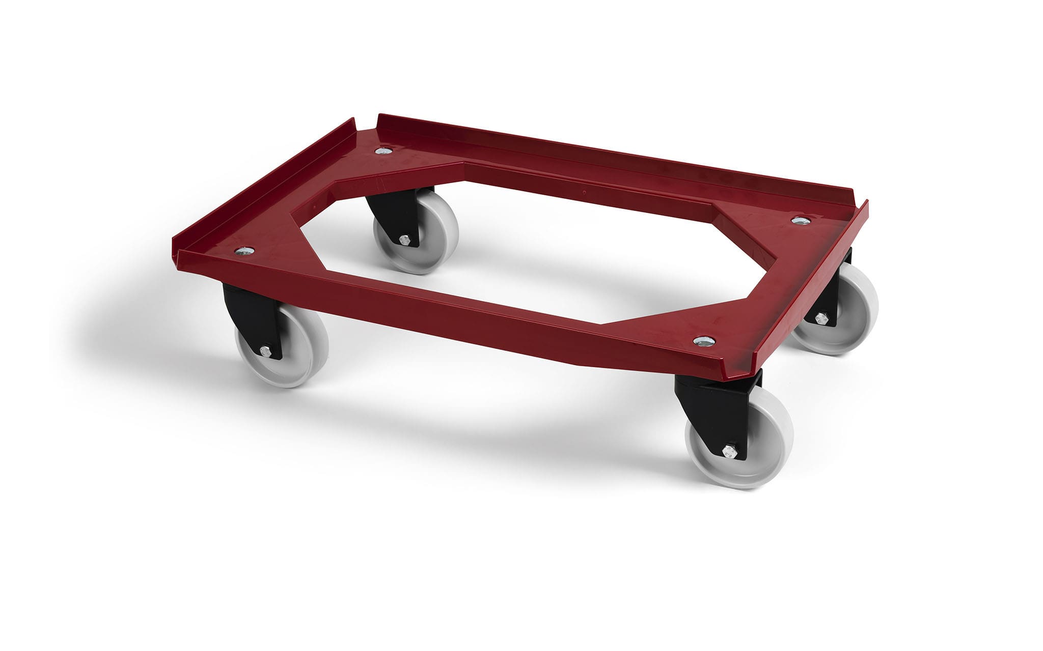 Carrello dolly bordeaux 4 ruote girevoli carico 225kg - Kongamek