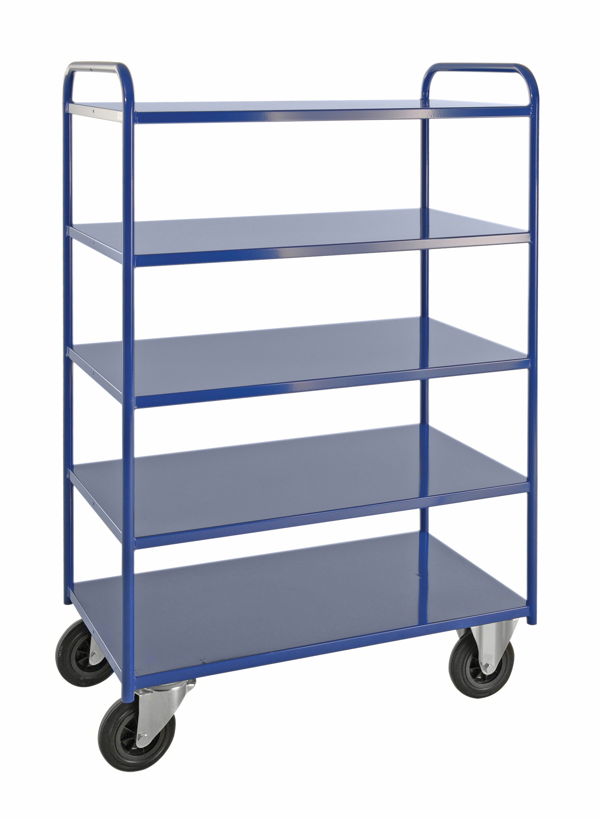 Shelf trolley 5 levels, fully welded Blue KM4145-B Kongamek