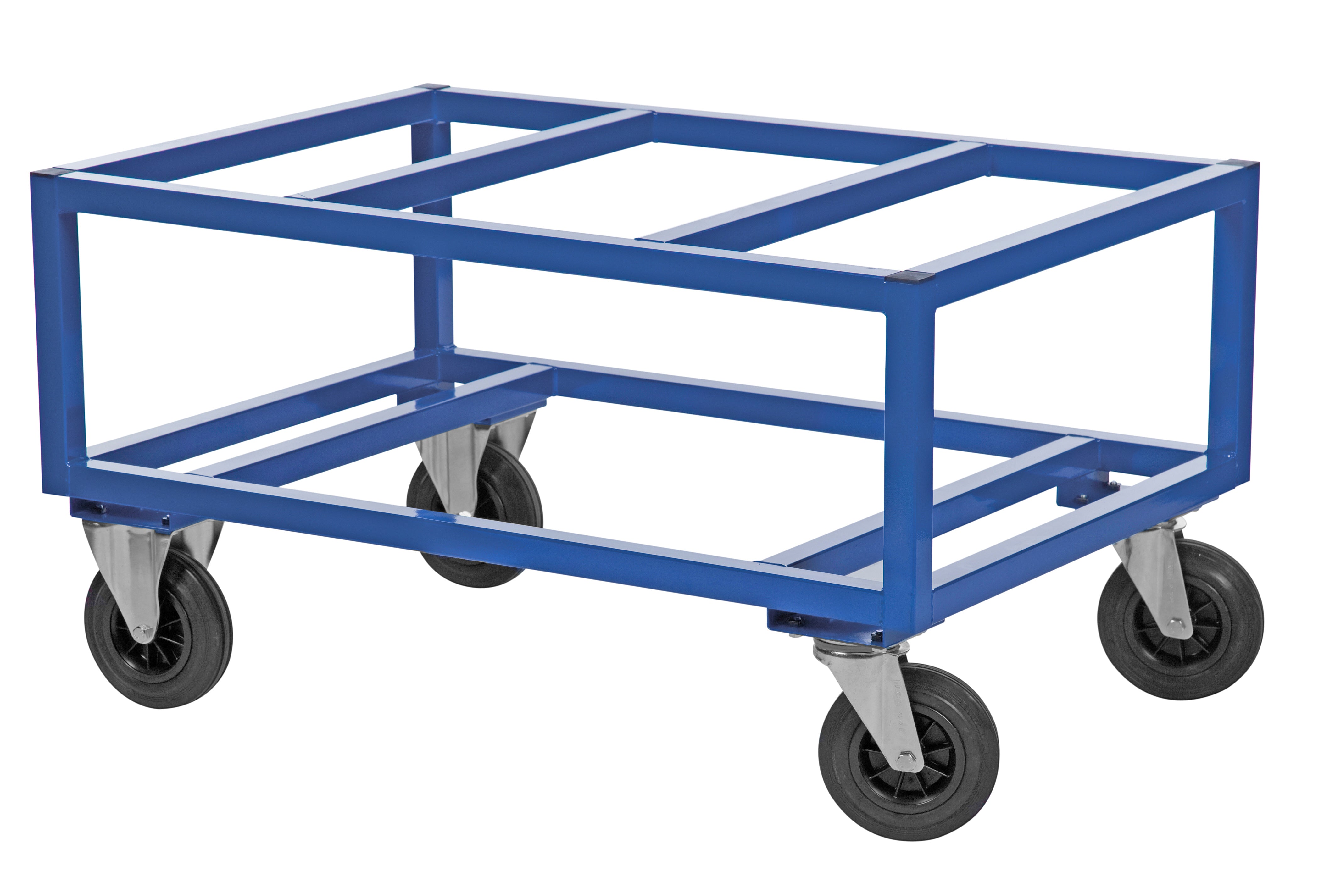 Blue pallet trolley capacity 800kg WxDxH (mm) 1200x800x650 Kongamek