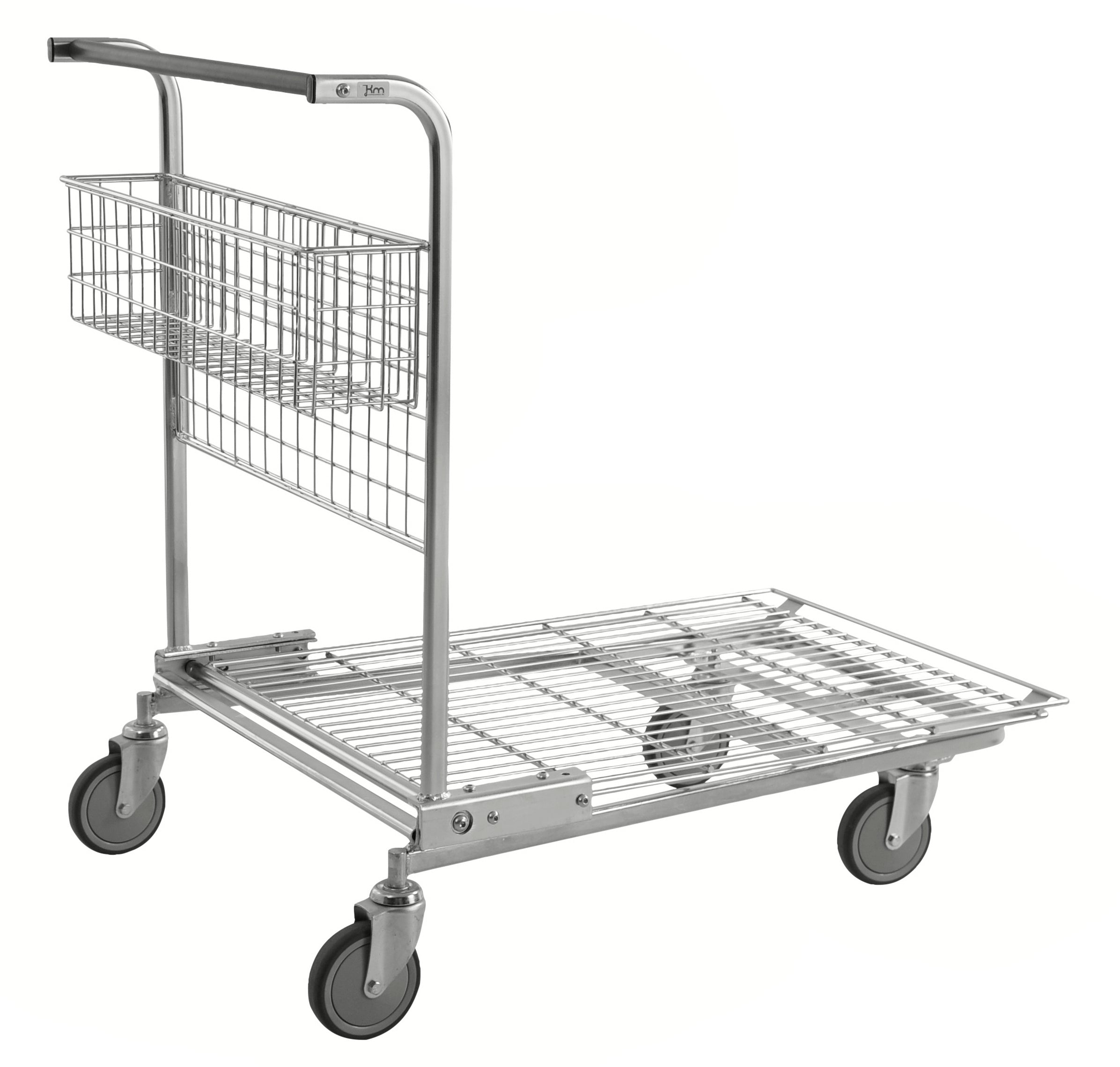 Large volume trolley Electro galvanised / MDF, black 1170 x 700 x 956