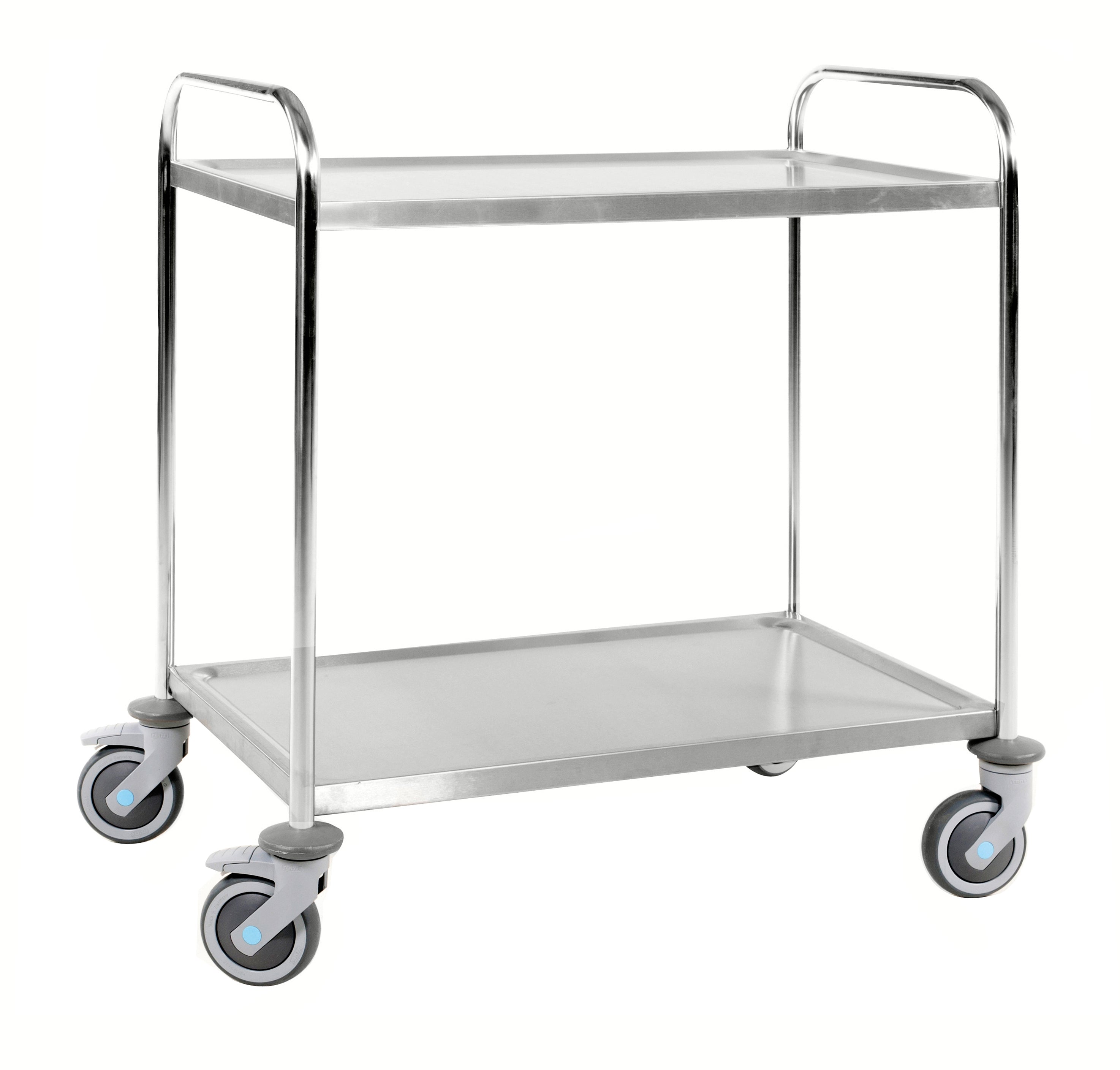 Stainless steel carts 4 swivel casters 2 with brakes 910 x 590 x 965 Kongamek