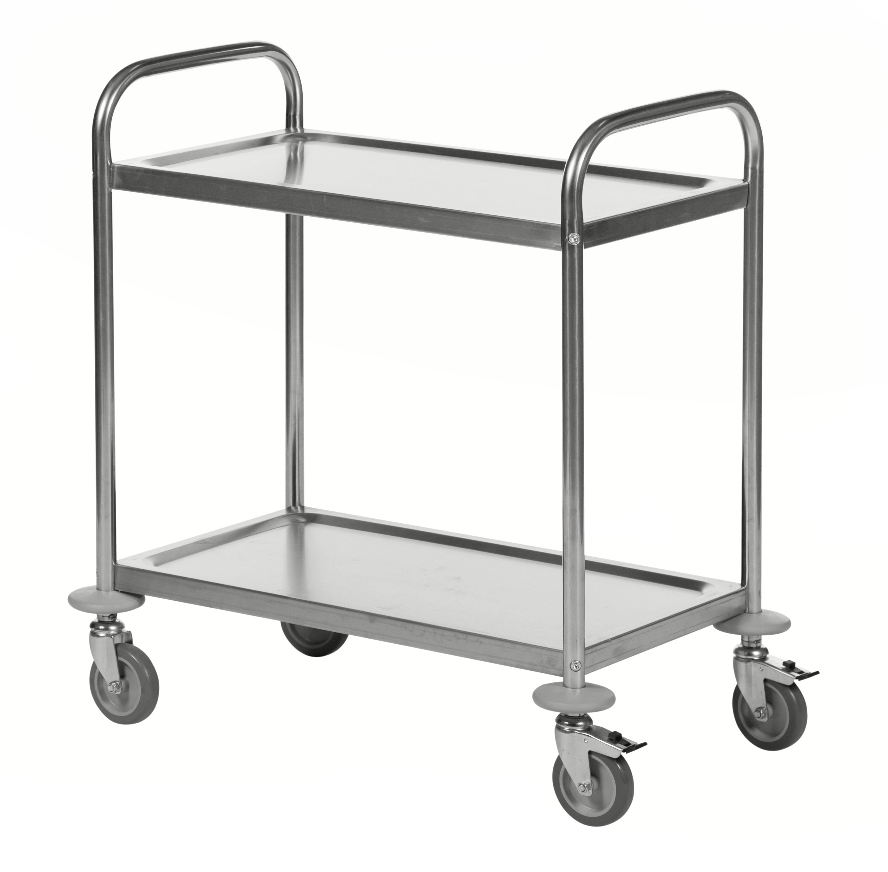 Stainless steel carts 4 swivel casters 2 with brakes 710 x 400 x 805 Kongamek