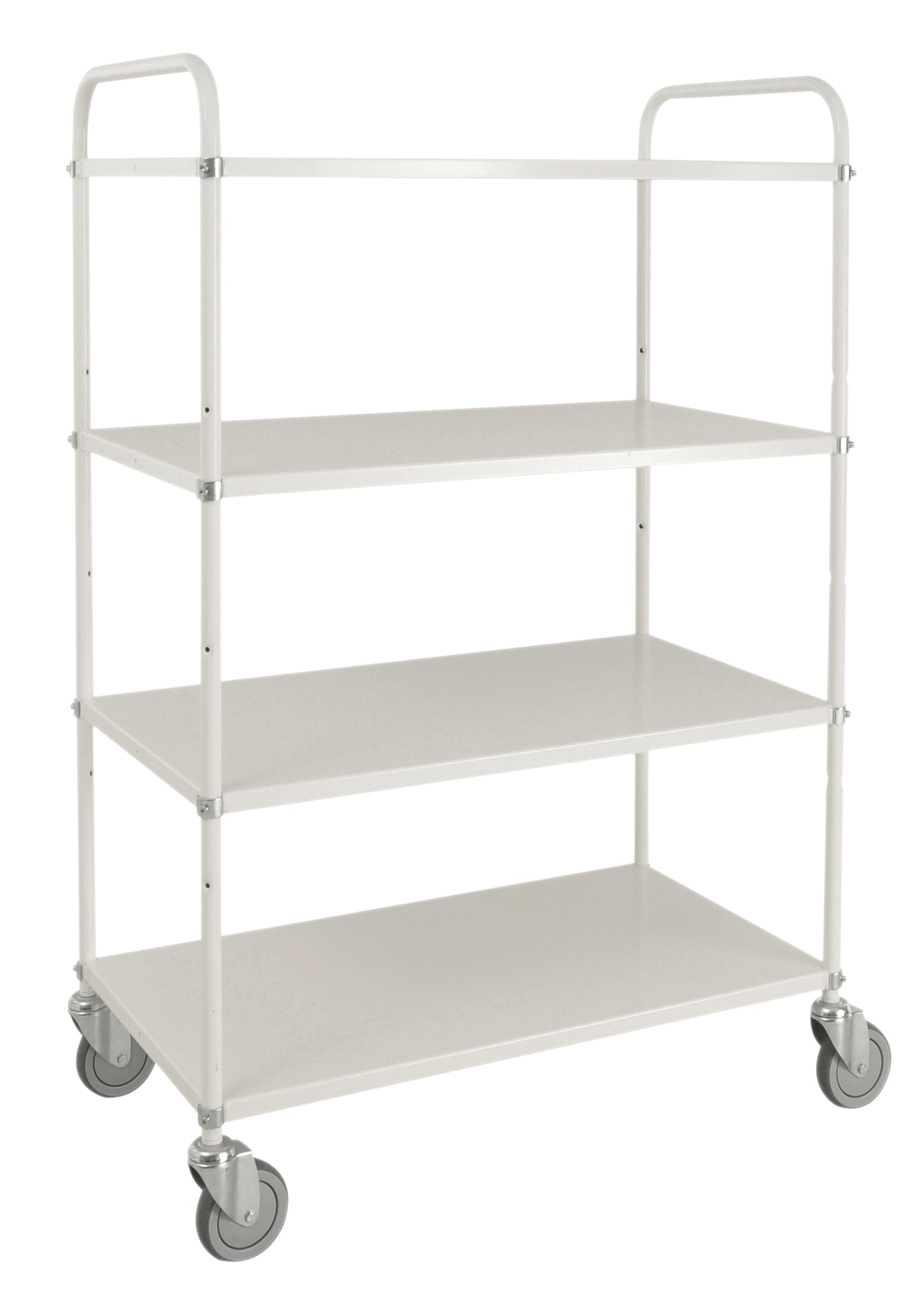 Light shelf trolley, 4 shelves, White LxWxH (mm) 980x585x1445 - Kongamek