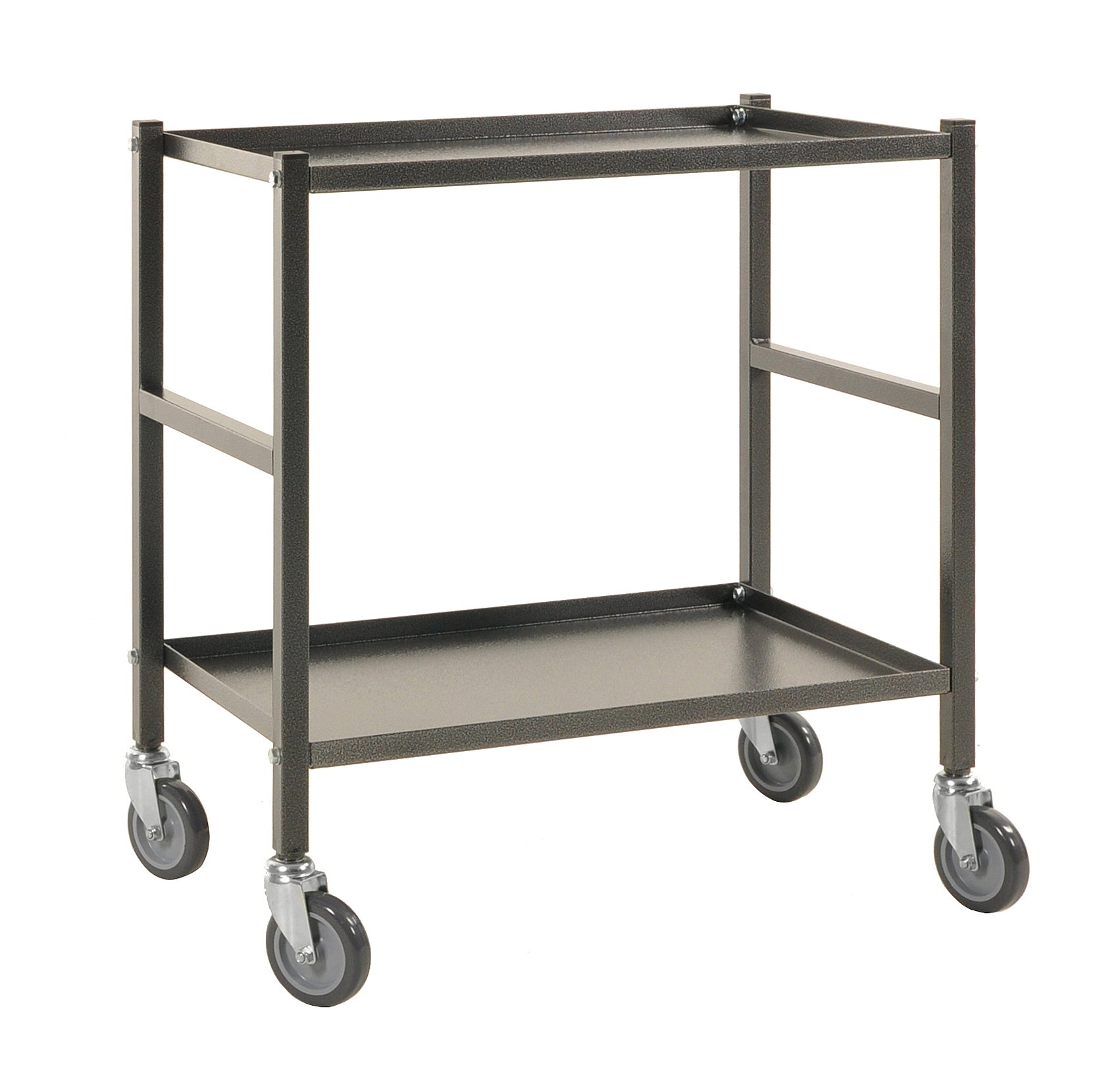 Small table cart with wheels 2 shelves 690x430x750mm gray - Kongamek