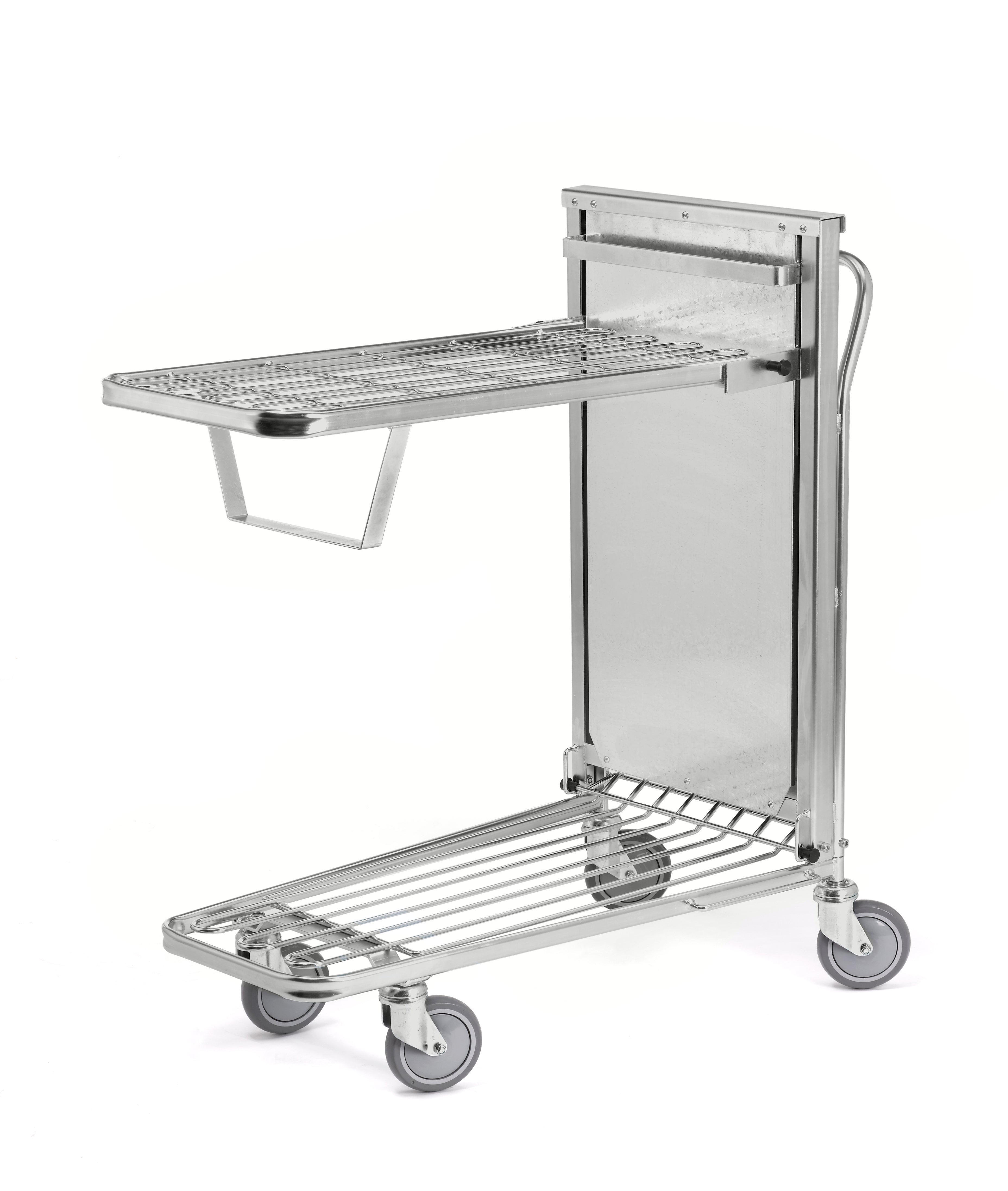 Stackable shopping container trolleys with high shelf Kongamek KM4202-F