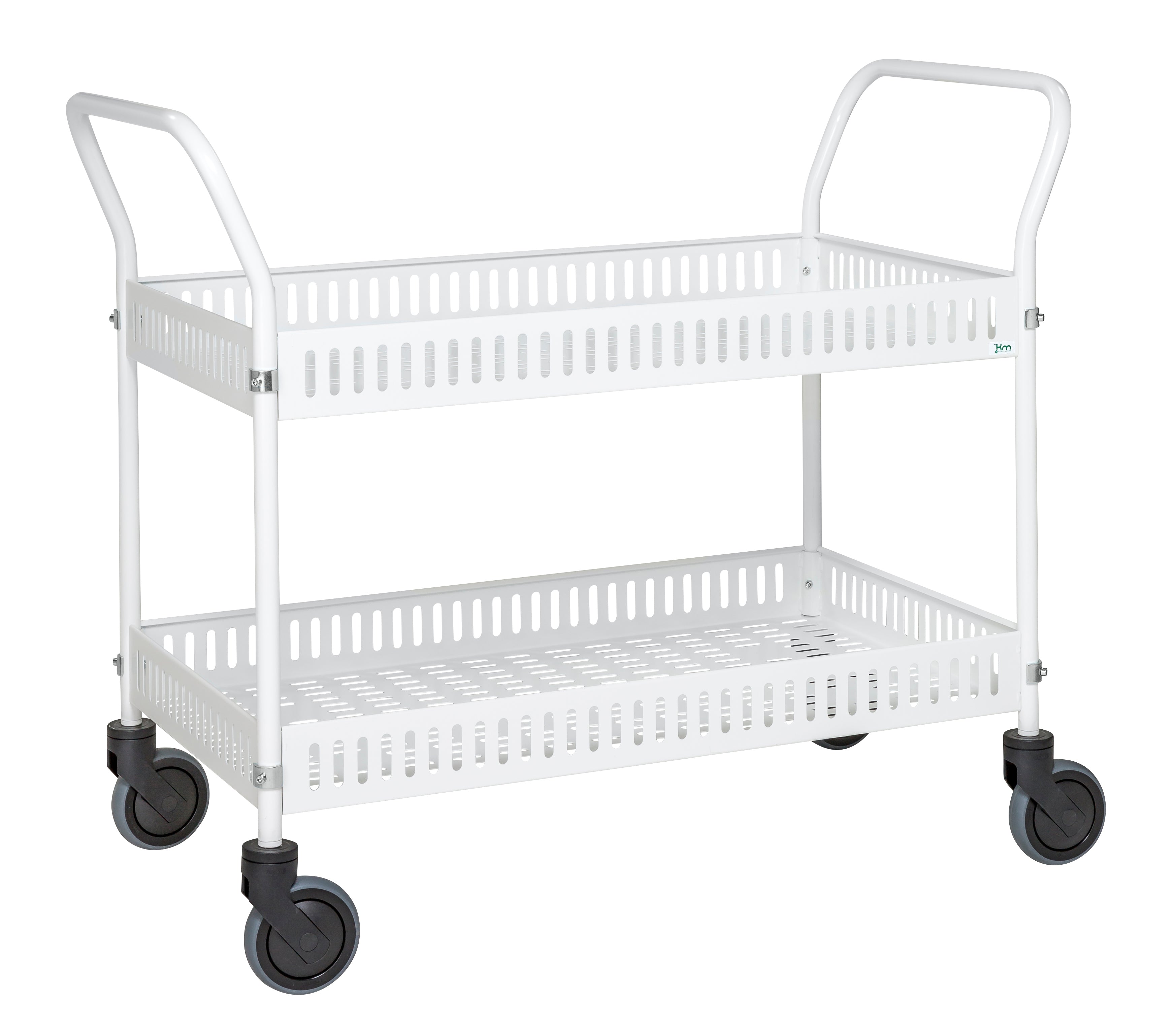 White Table trolley with side rail KM4200 Kongamek