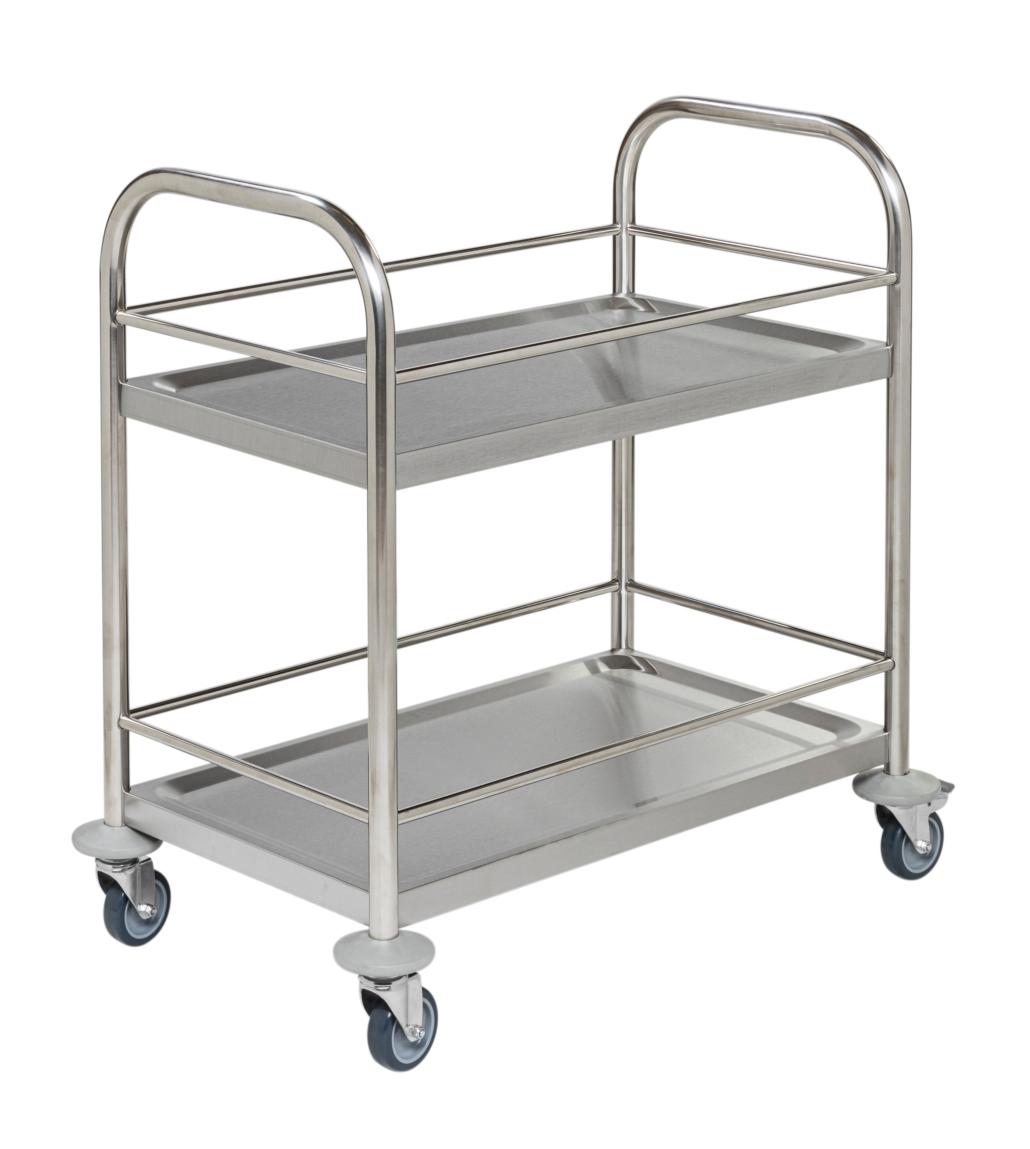 Stainless steel trolleys with brake - 700 x 400 x 780 Kongamek