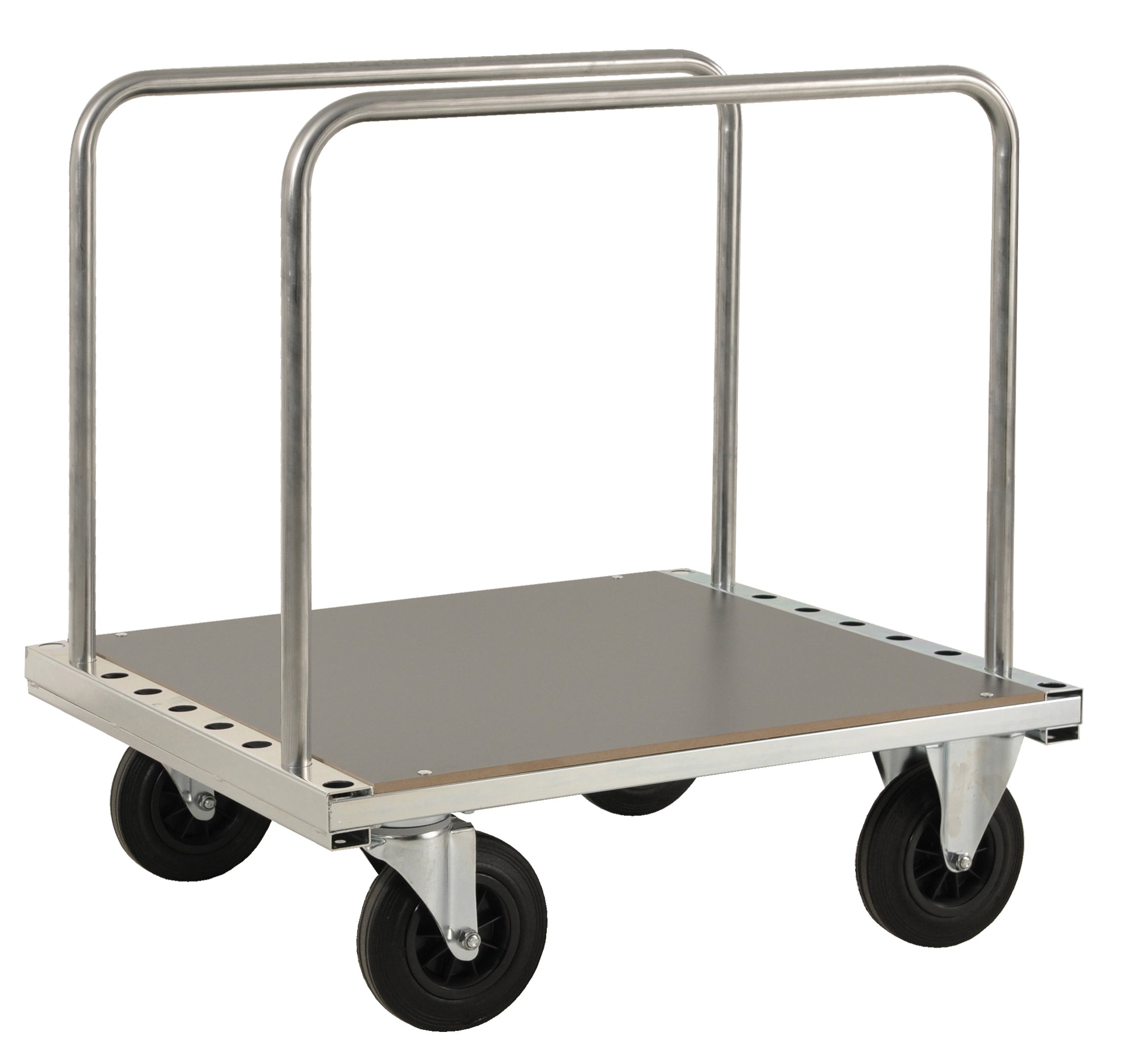 Heavy-duty panel transport trolley with brake 890x800x940