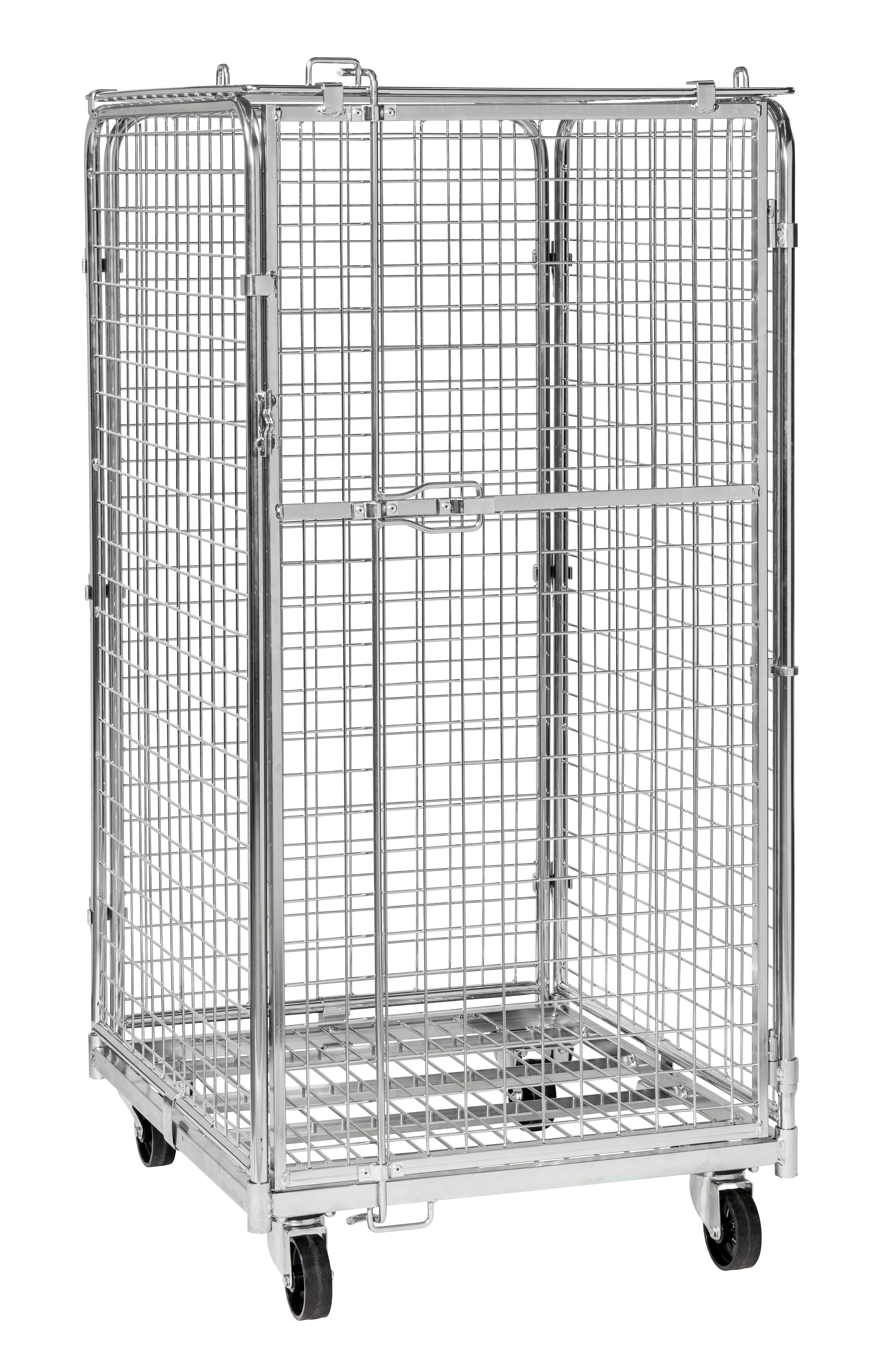 Safety container with brake Electro galvanised 720 x 830 x 1840 capacity 400Kg