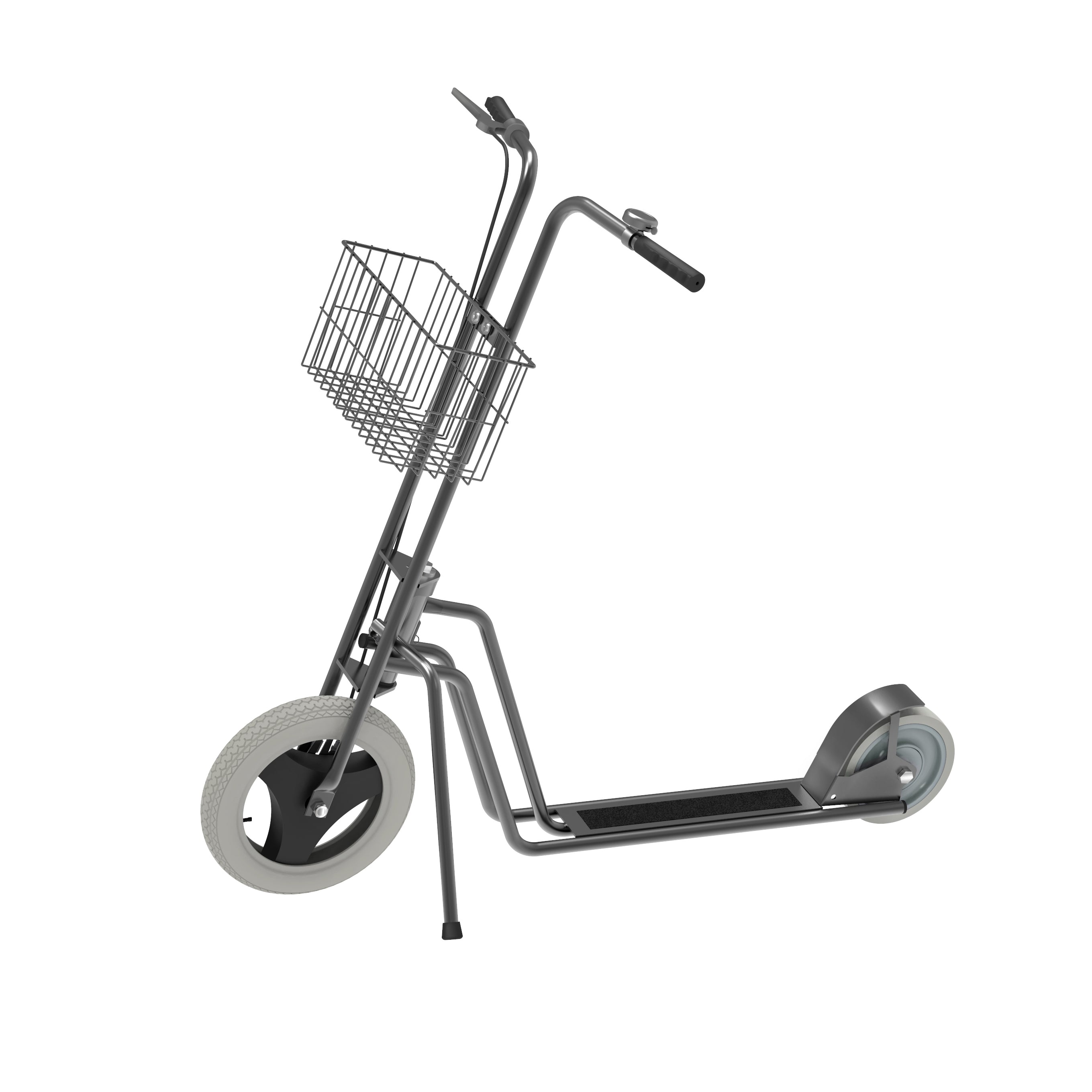 Platform scooter with non-slip surface pneumatic wheels 1230x645x1070