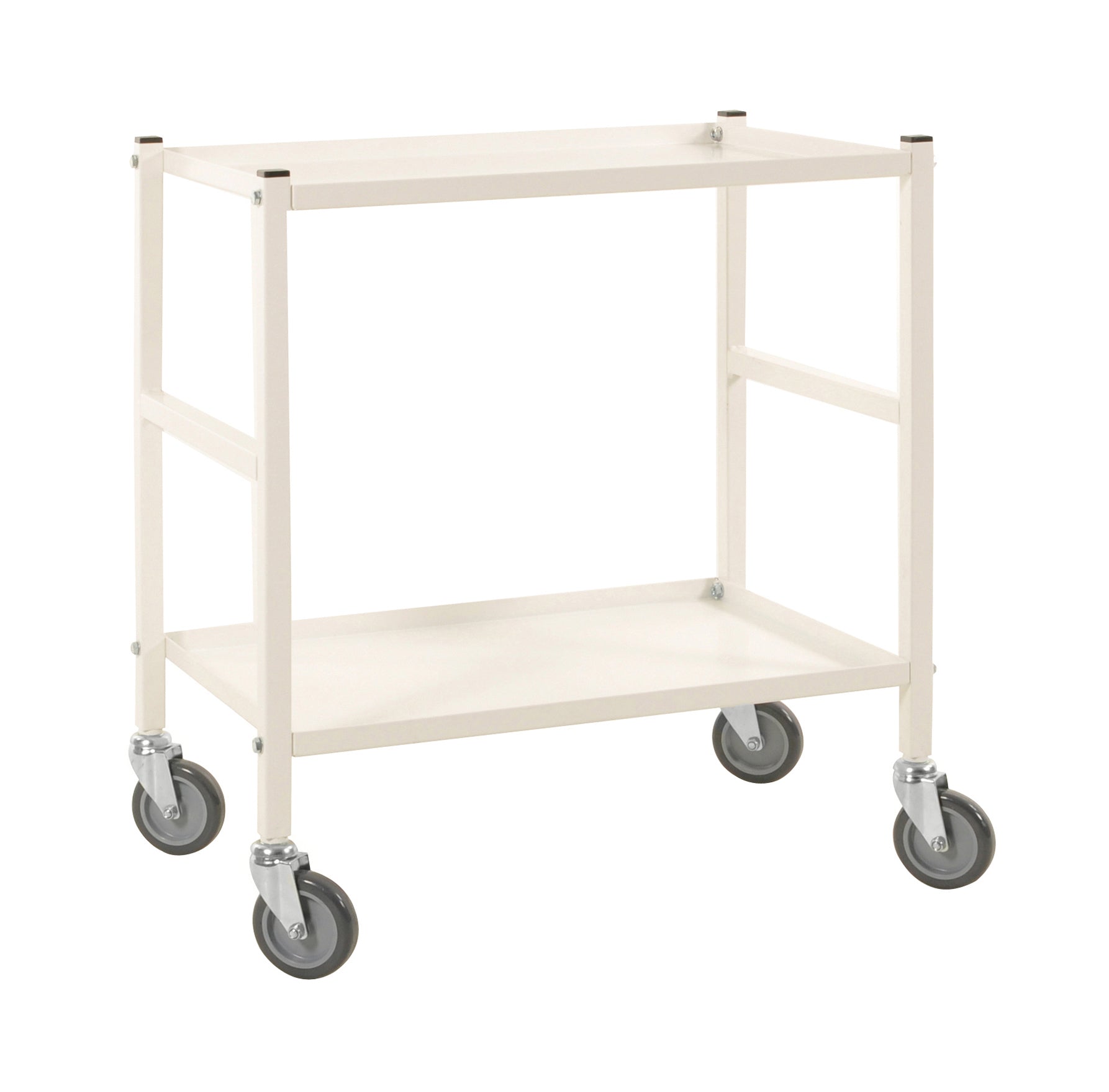 White Smart table top trolley with 2 shelves L x W X H (mm) 690 x 430 x 750