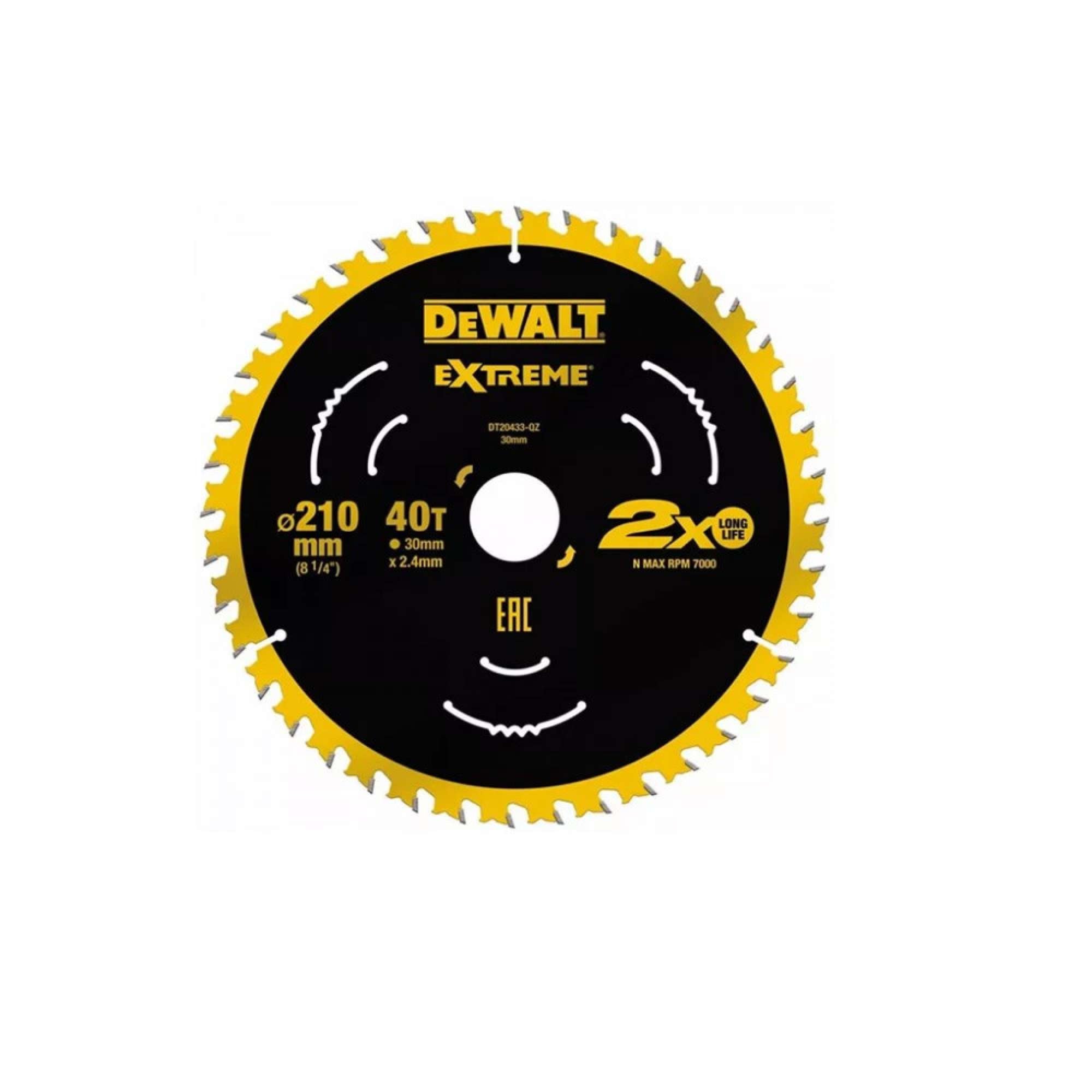 Saw table/wood saw blade D.210mm 40 teeth - Dewalt DT20433-QZ