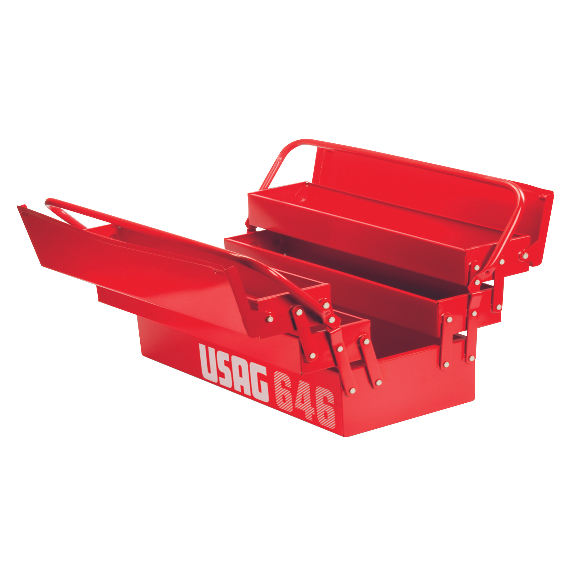 Long Cantilever Tool Box, 5 compartments (Empty) - Usag 646/5LV - U06460301