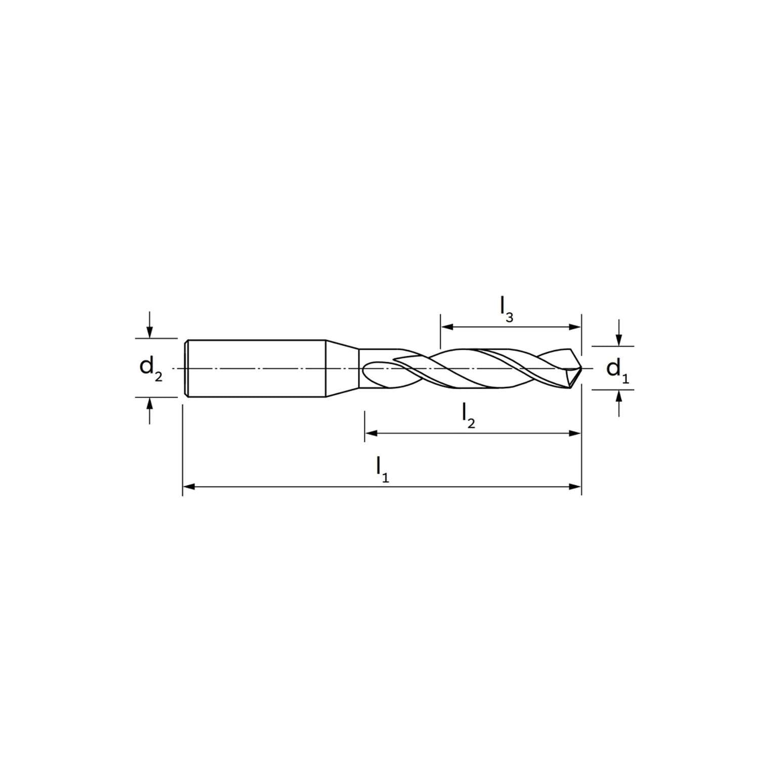 3SX Record tip for aluminium / cast iron DIN 6537L (4,3 - 4,5) - ILIX