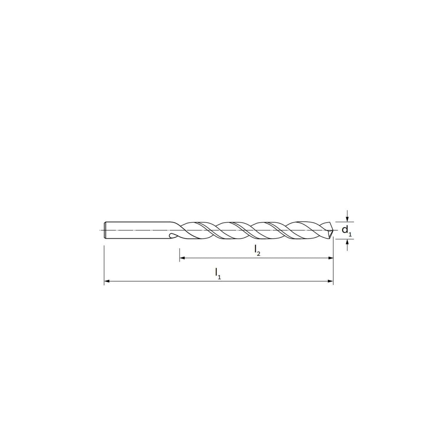 Specific cylindrical drill for brass DIN 340 type H - ILIX