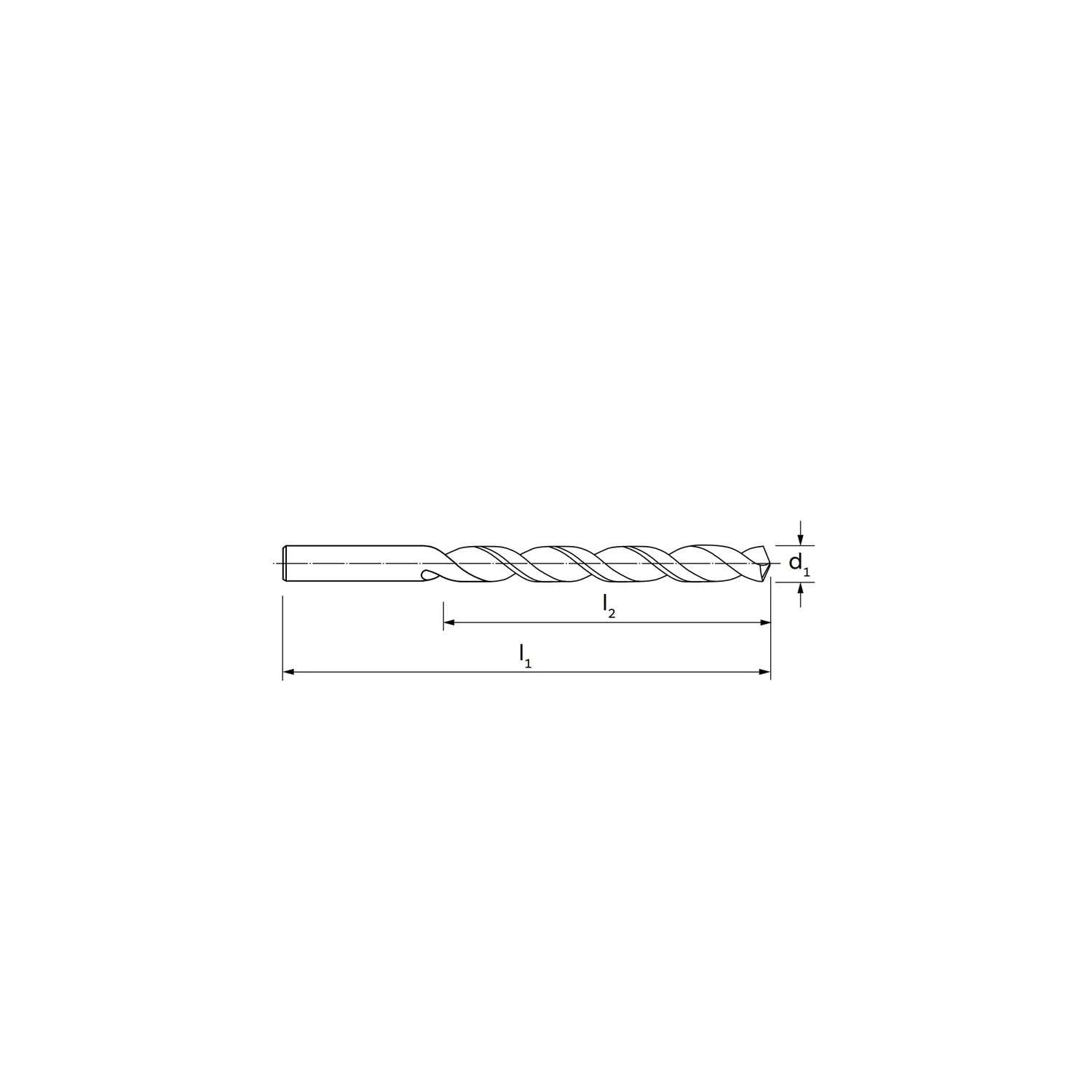 Cylindrical tip for general applications DIN 338 type N in MD - ILIX