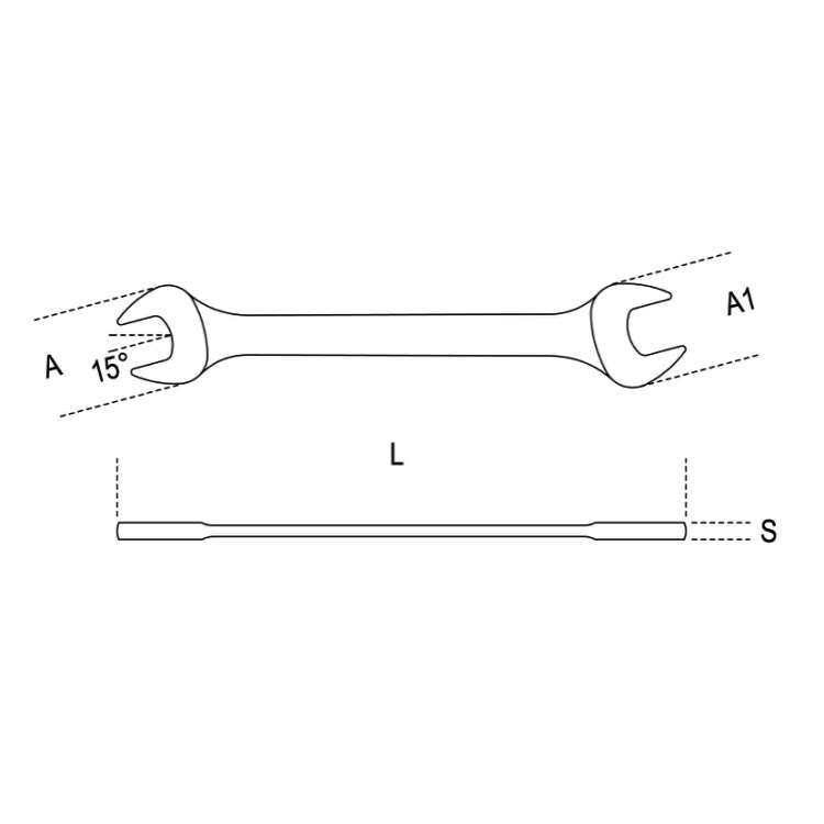 Fork wrenches 7x8mm double chrome plated reduced head size - Beta