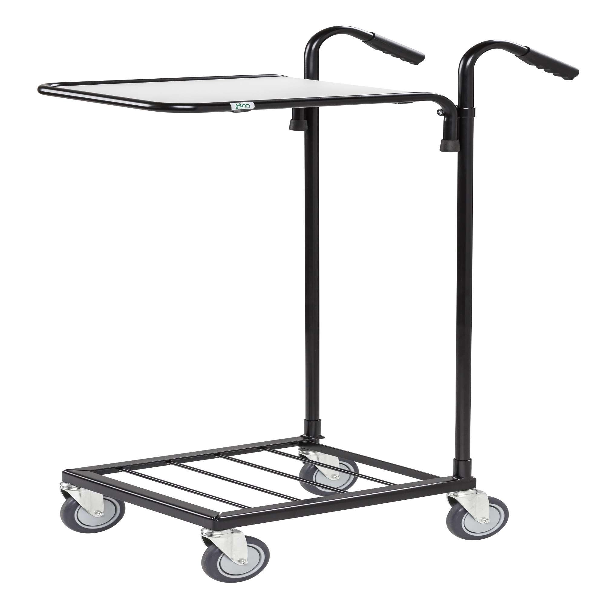 Black / White Mini trolley with brake L x W x H 660x385x1090