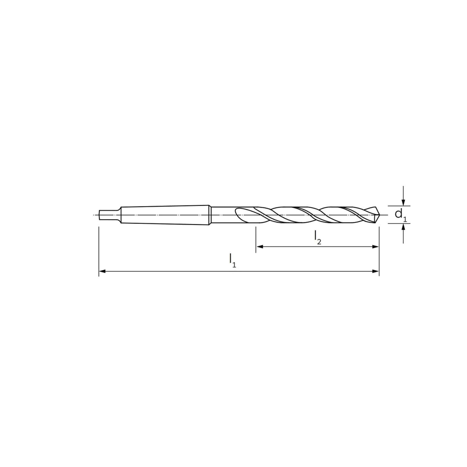 Conical tip general applications type N in HSS DIN 345  (3,75-12) - ILIX