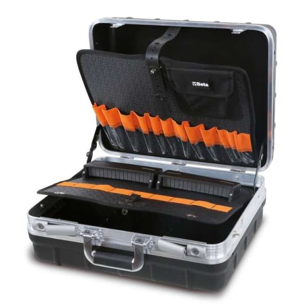 Tool case (empty) polypropylene 490x380x230mm with shoulder strap