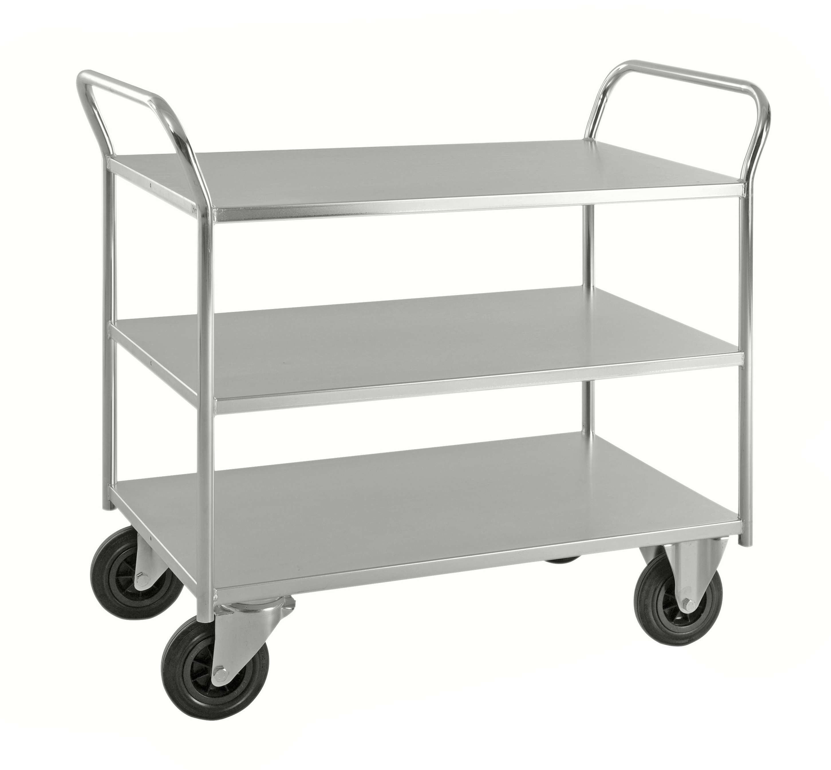 Shelf trolley 3 levels, fully welded Electro galvanized KM4134-E Kongamek