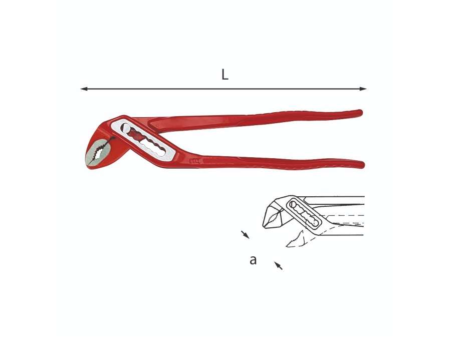 Box- joint adjustable pliers L. 250mm - Usag 180 V