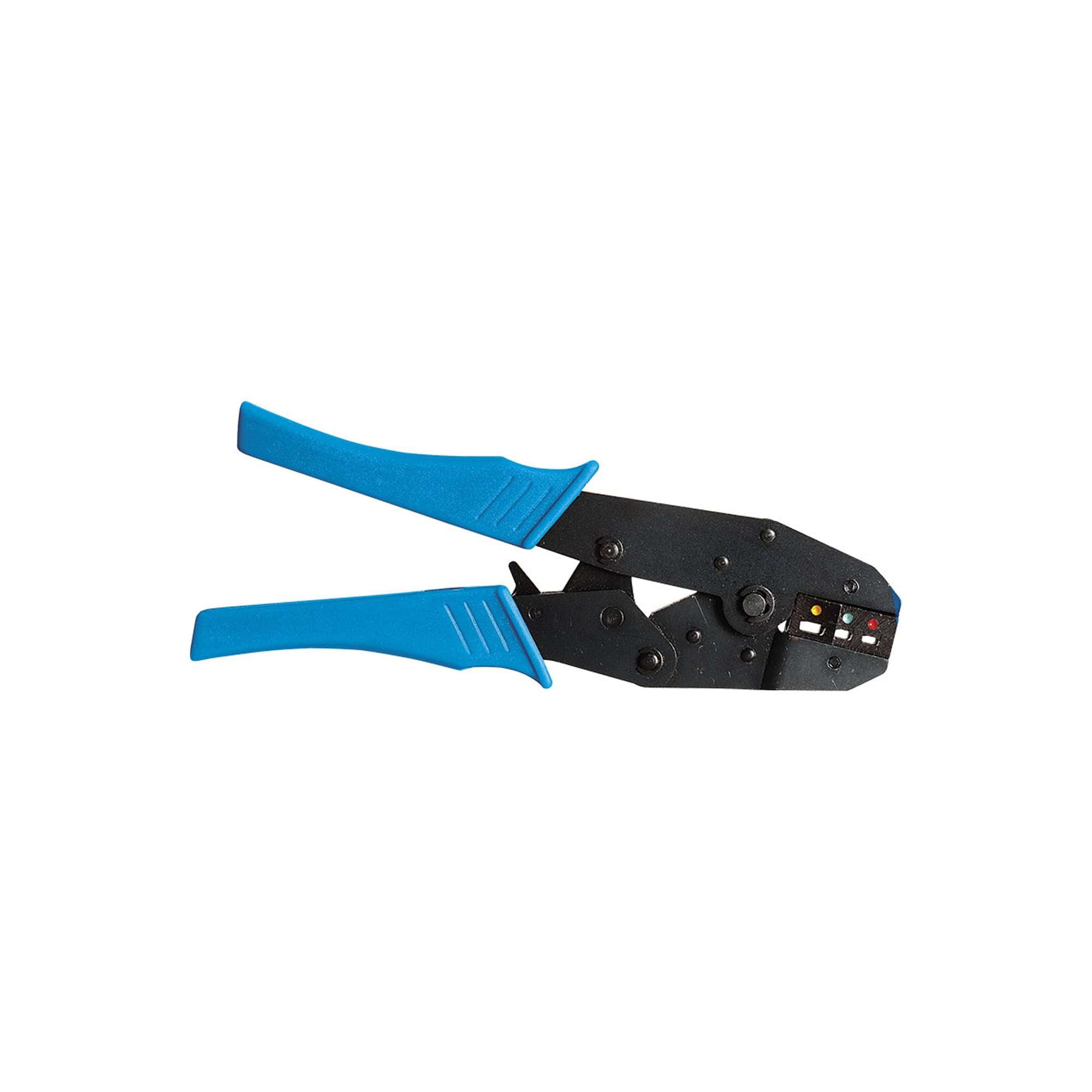 Ratchet pliers for pre-insulated cable covers  0.8 to 3.5 mm/ 0.25 to 6 mm2 AWG 22-10 - FERVI 0841