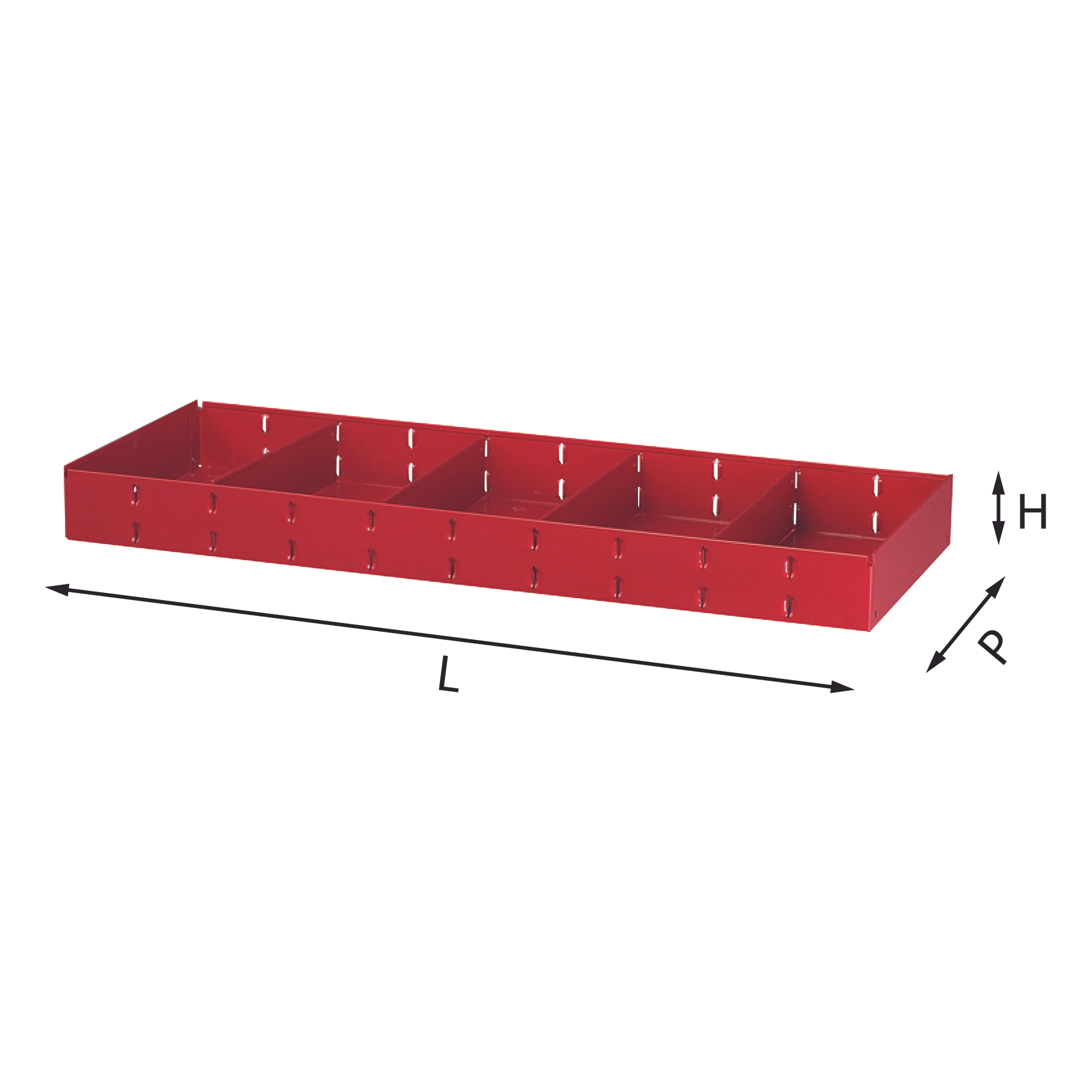 Model shelf for 2 modules with 4 dividers U50020031 USAG 5002 R2