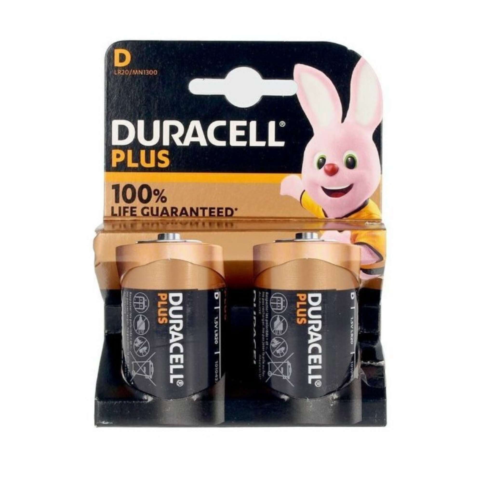 POWER D flashlight batteries, blister with 2 duralock batteries - DURACELL DU0401