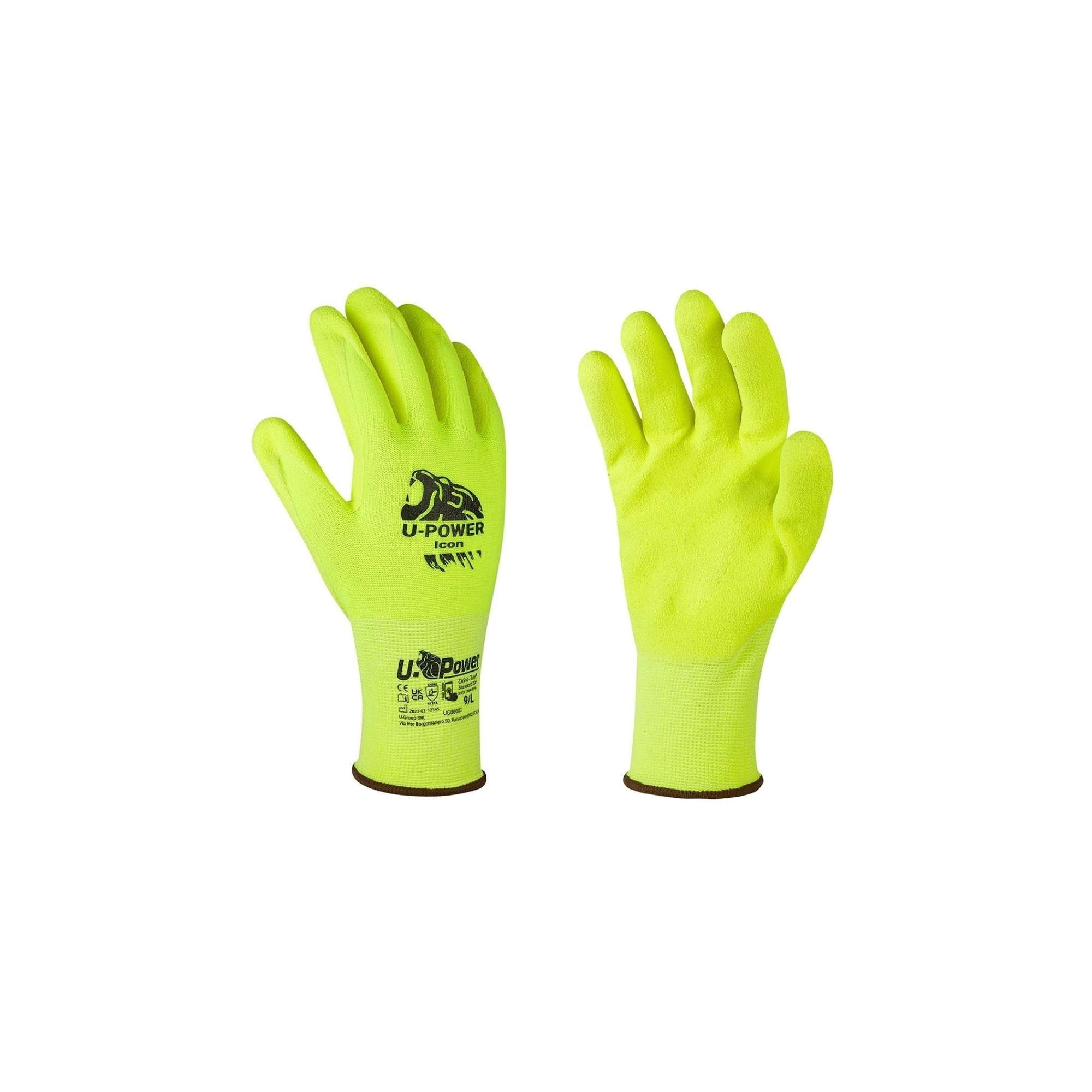 Gloves ICON Fluo yellow - U-POWER UG00002