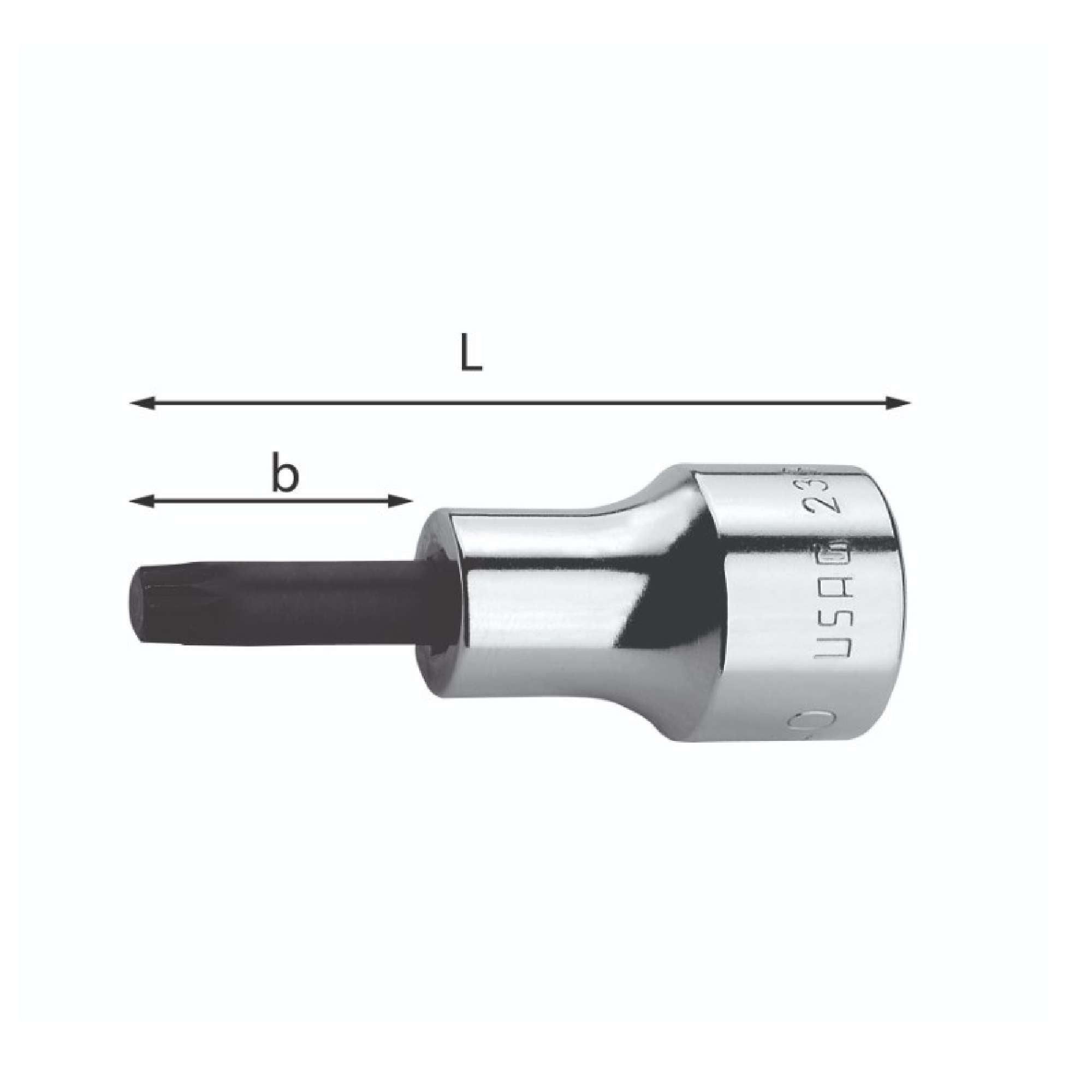 Socket wrench for screws with XZN imprint - Usag 233 1/2 NXZN