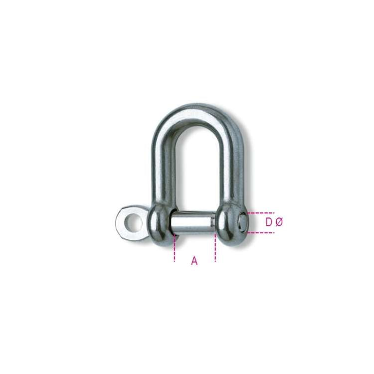 Straight shackles, stainless steel AISI 316 - 8225 5 Beta