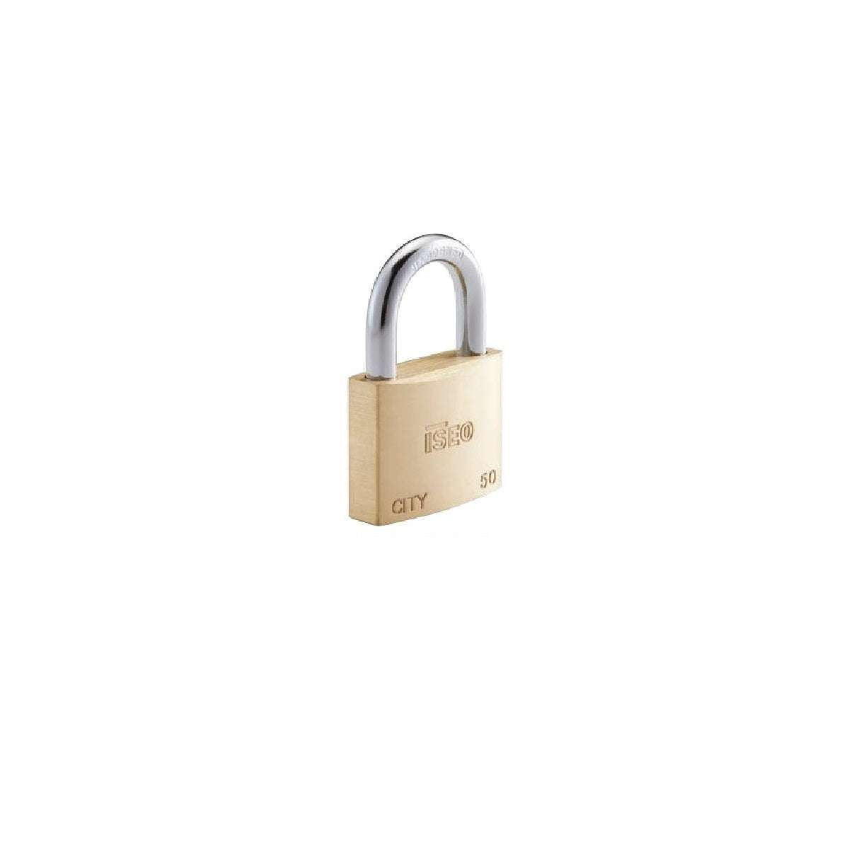 Standard one-piece brass arc padlock 50mm - ISEO