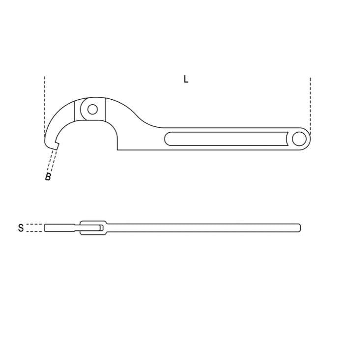 35-50mm Hook wrenches with round noses for ring nuts - Beta