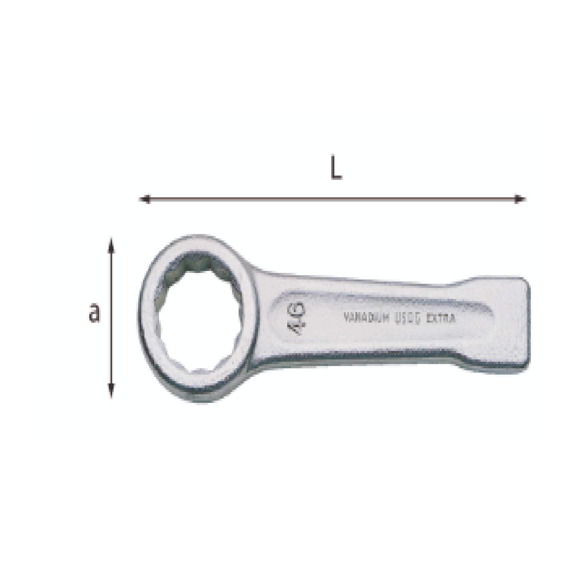 Simple polygonal impact wrench 41mm - Usag 254