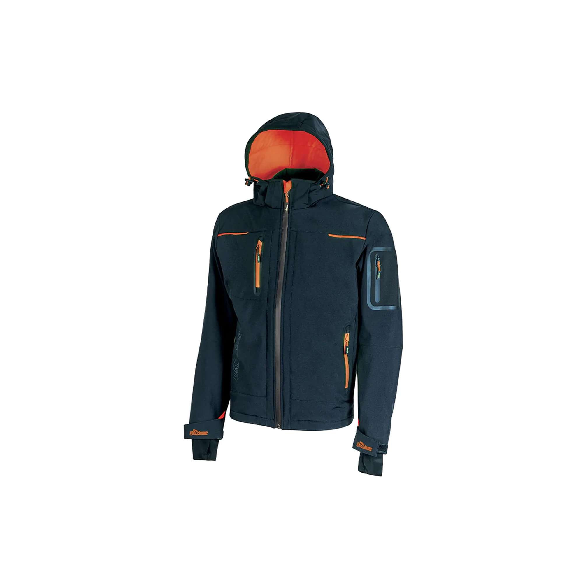 Waterproof softshell work jacket Deep Blue - U-Power SPACE