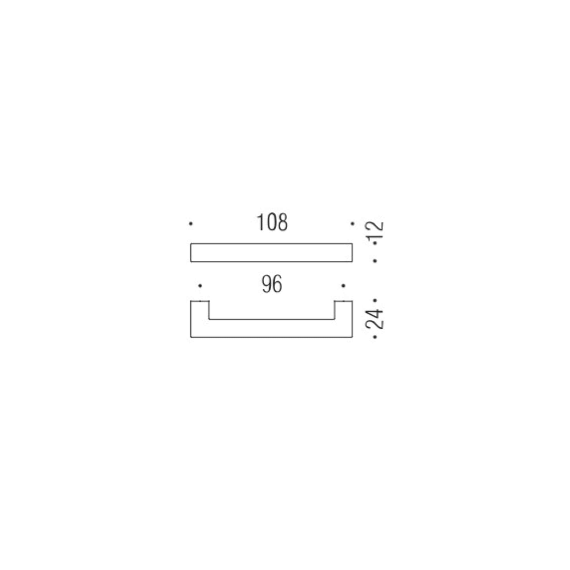 Handle F101/D INT.96 CR CROMO - F101/D-CR