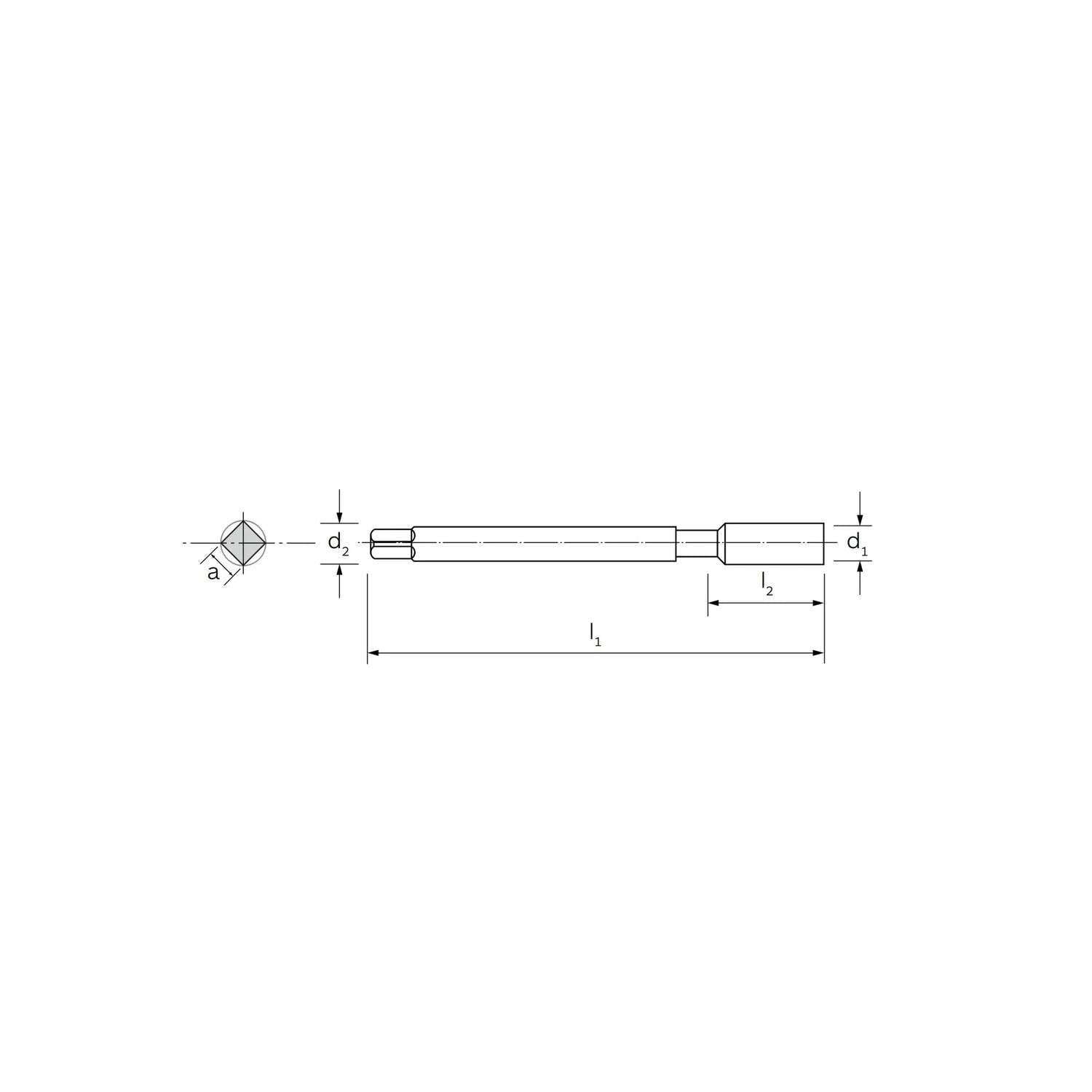 Short machine tap specific for pasty materials DIN 352 4 - ILIX