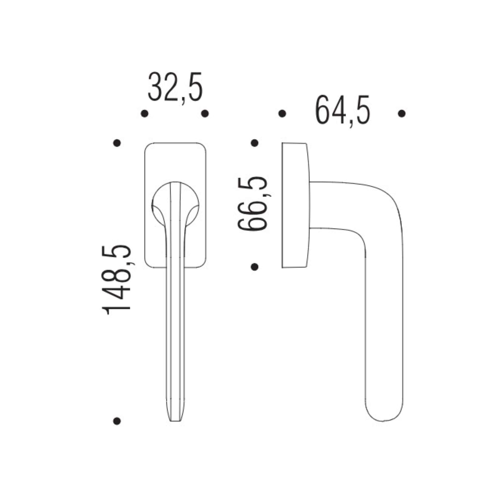 Handle roboquattro 's' id52dk/sm - Colombodesign 0id52dk/sm-cm