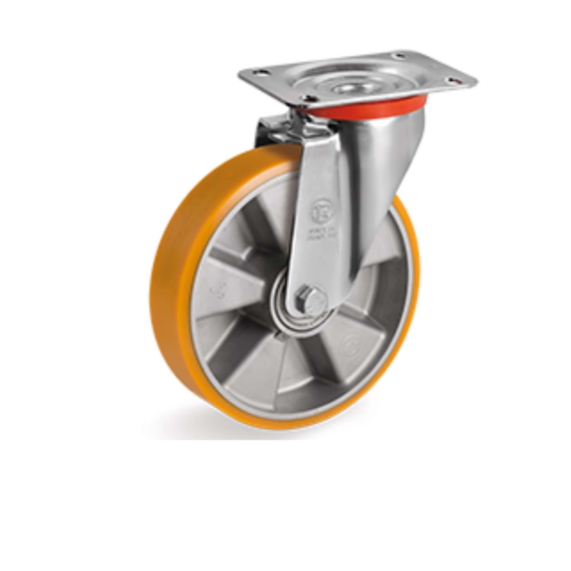 Polyurethane wheels, aluminum core and rotating support- Tellure Rota